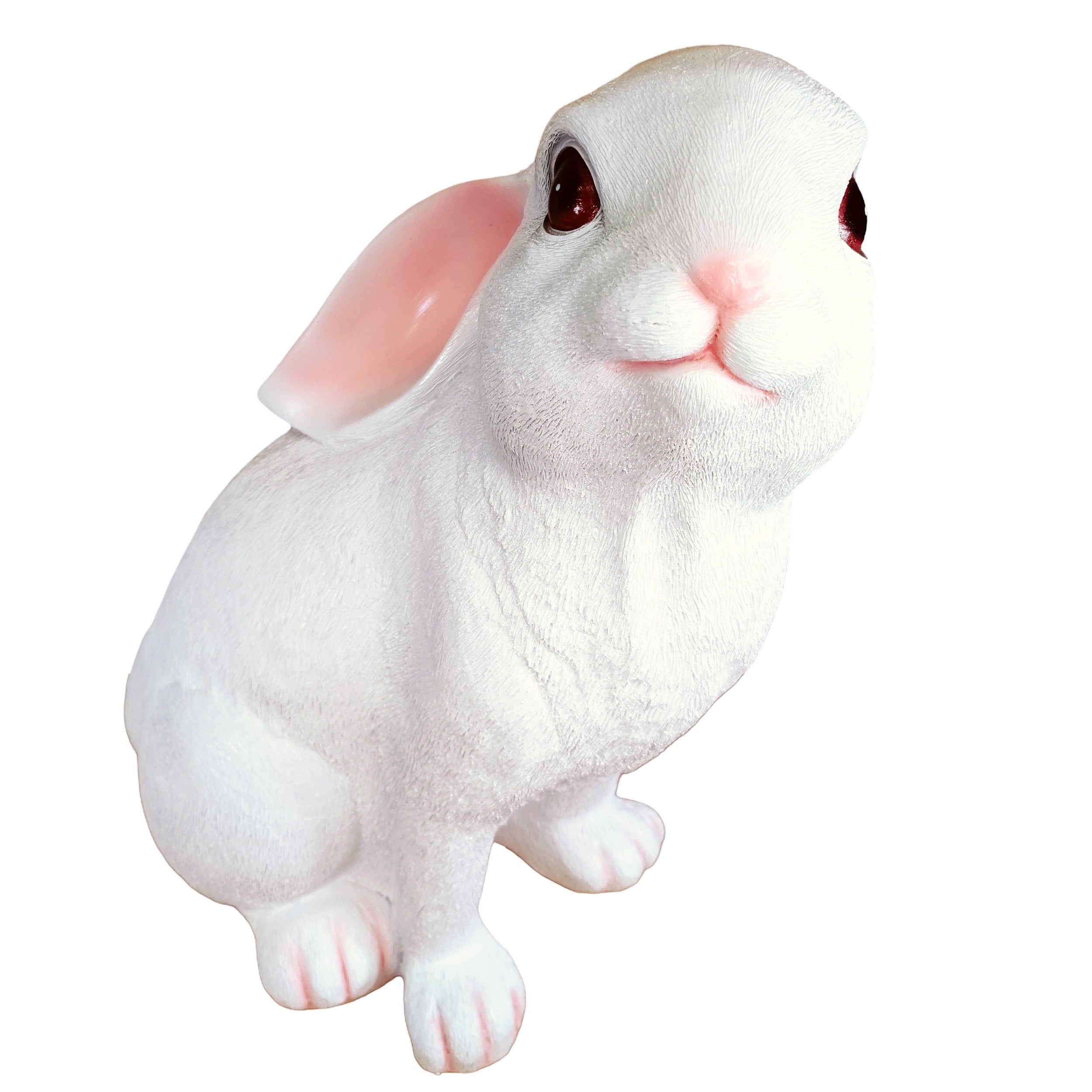Hasenfigur weiß groß - Deko Hase als Osterdeko Hase für Garten & Zuhause, Kaninchen Figur wie echt