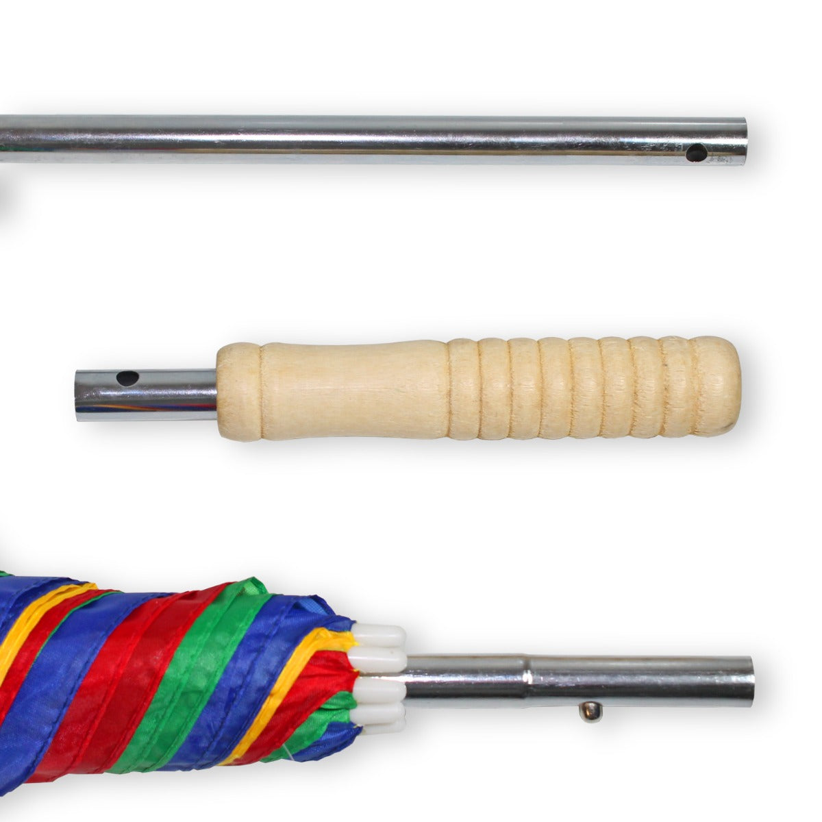 Strandschirm Sonnenschirm Regenschirm 2in1 Garten Camping Caravan-Schirm