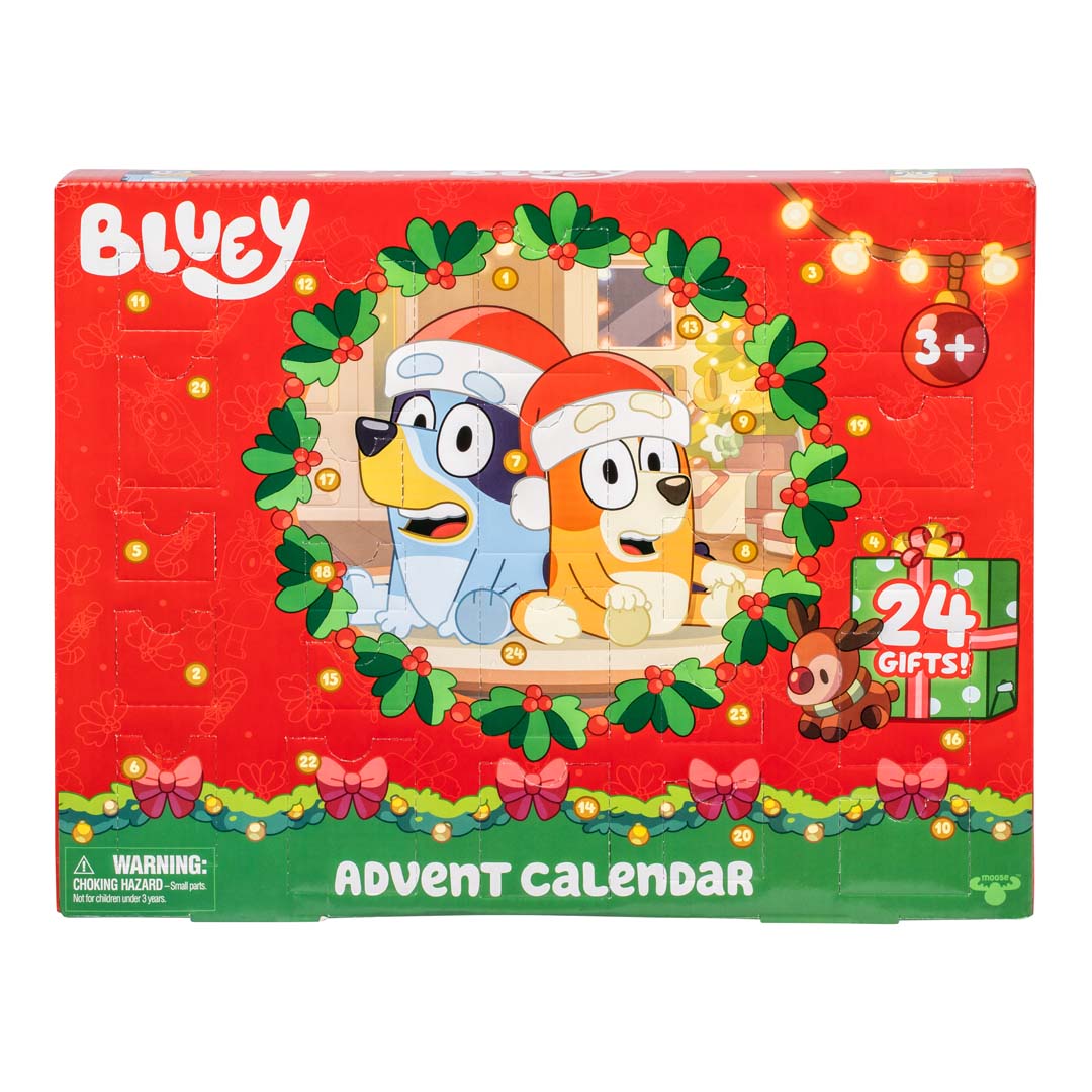 Adventskalender BLUEY mit Mini-Spielfiguren Weihnachtskalender Türchenkalender Vorweihnachtskalender