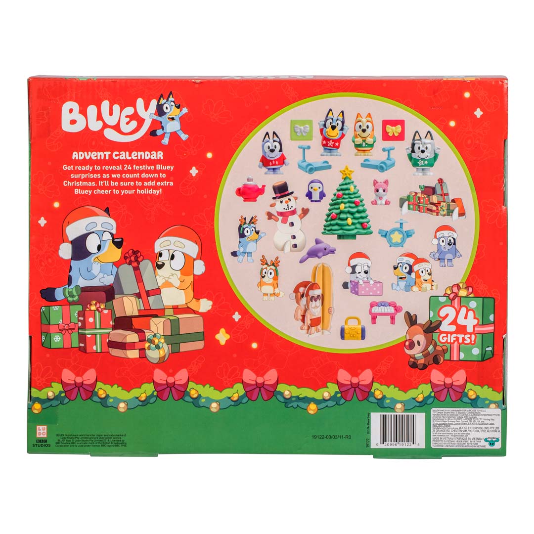 Adventskalender BLUEY mit Mini-Spielfiguren Weihnachtskalender Türchenkalender Vorweihnachtskalender