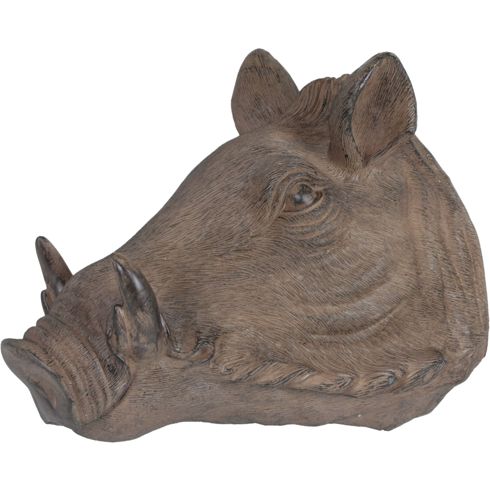 Wildschweinkopf Wanddekoration Antik-Braun Wandtrophäe Tierkopf Wandschmuck rustikal Deco Pleasure
