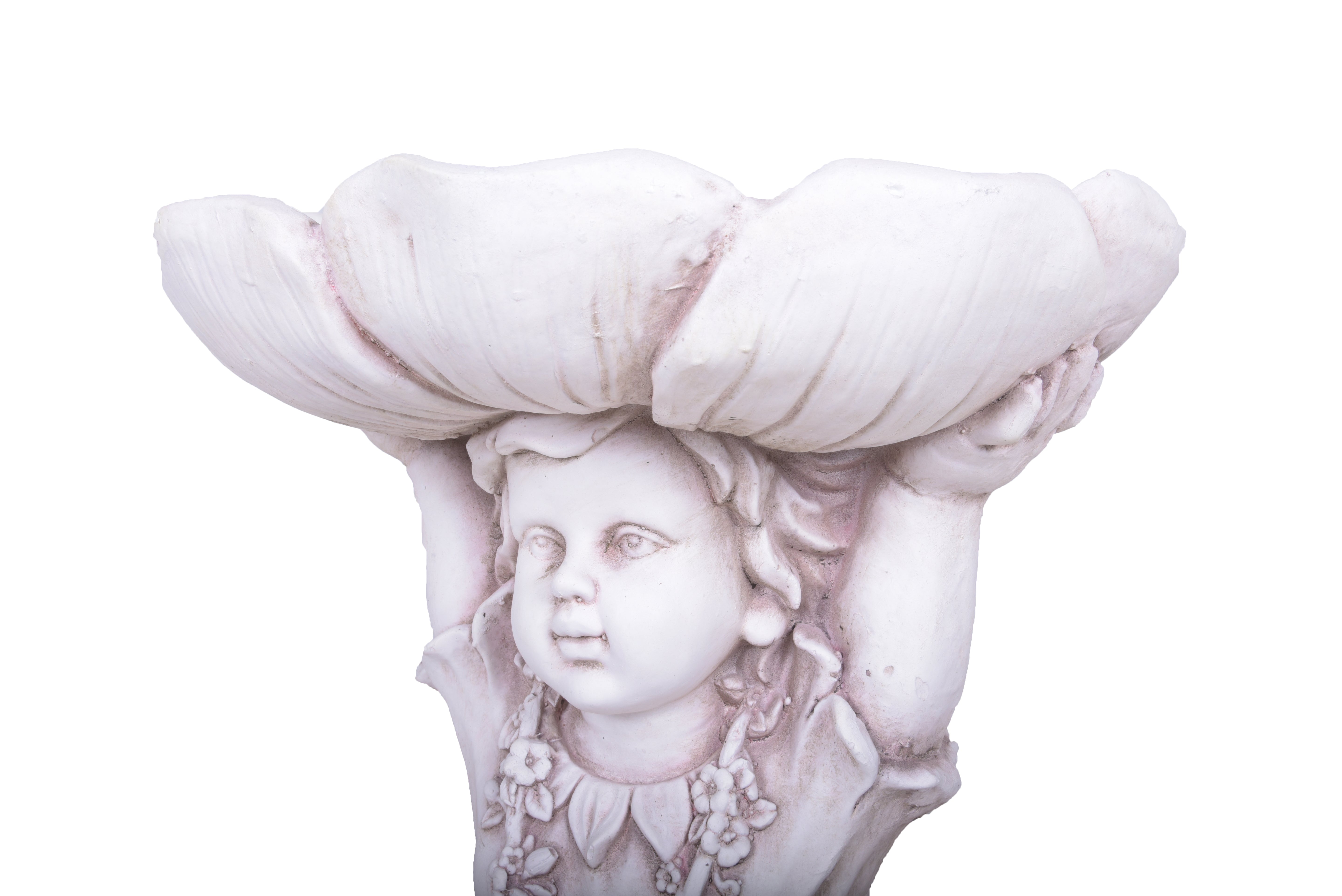 Gartenfigur ROSALIE Gartendeko Statue mit Vogeltränke Skulptur Garden Pleasure