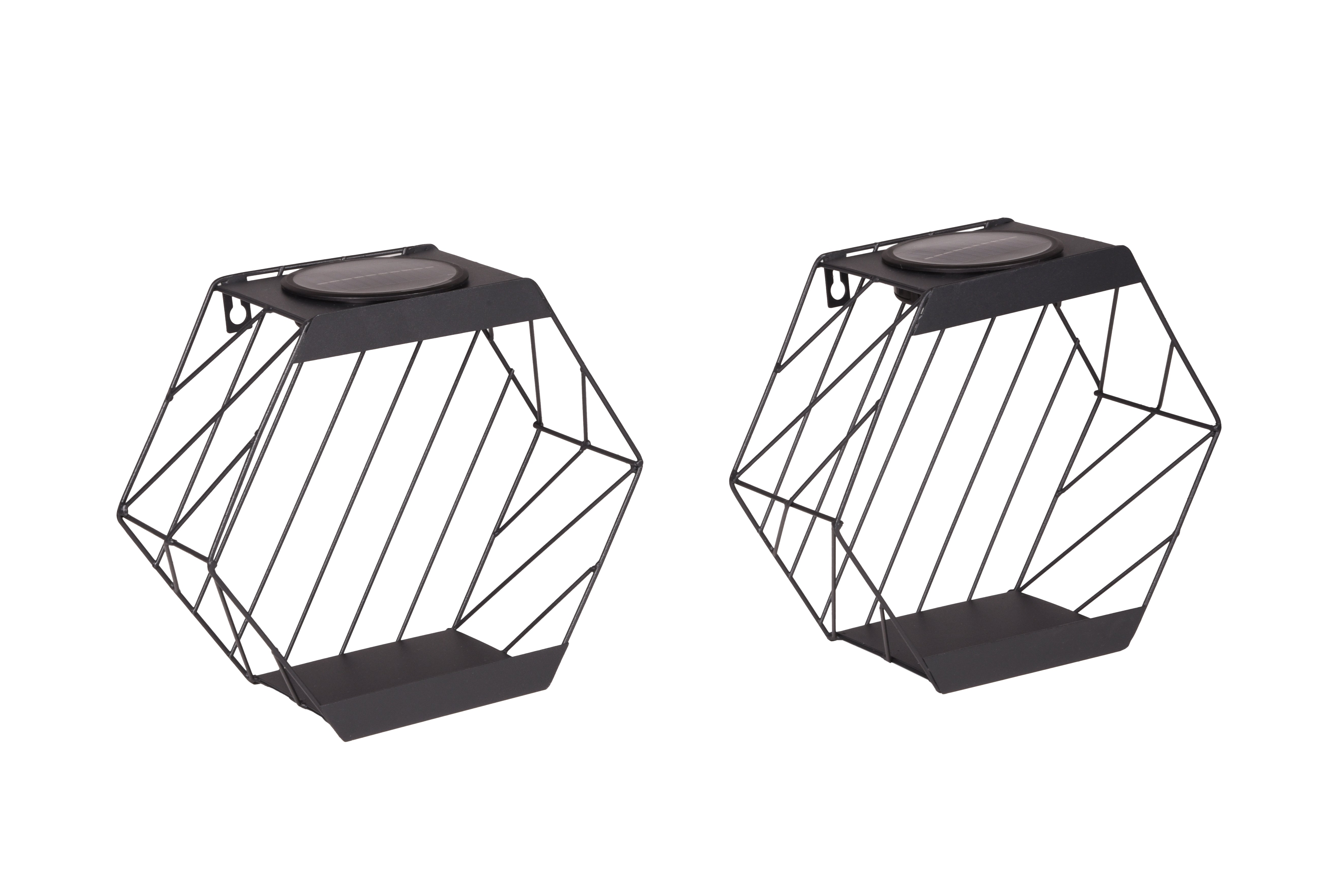 Solar-Pflanzregal AMARA 2er-Set Blumenregal mit Licht Pflanzentreppe modern Garden Pleasure