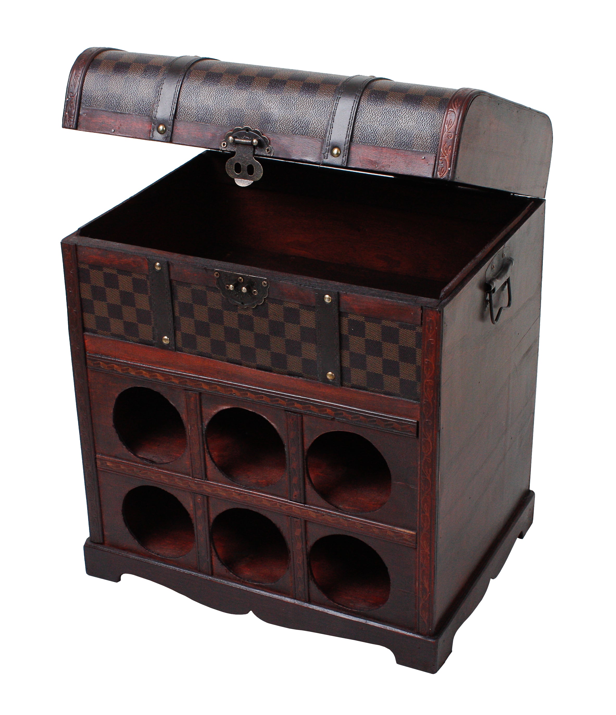 Weinregal im Kolonialstil Flaschenregal Flaschenständer Weinschrank kompakt Deco Pleasure