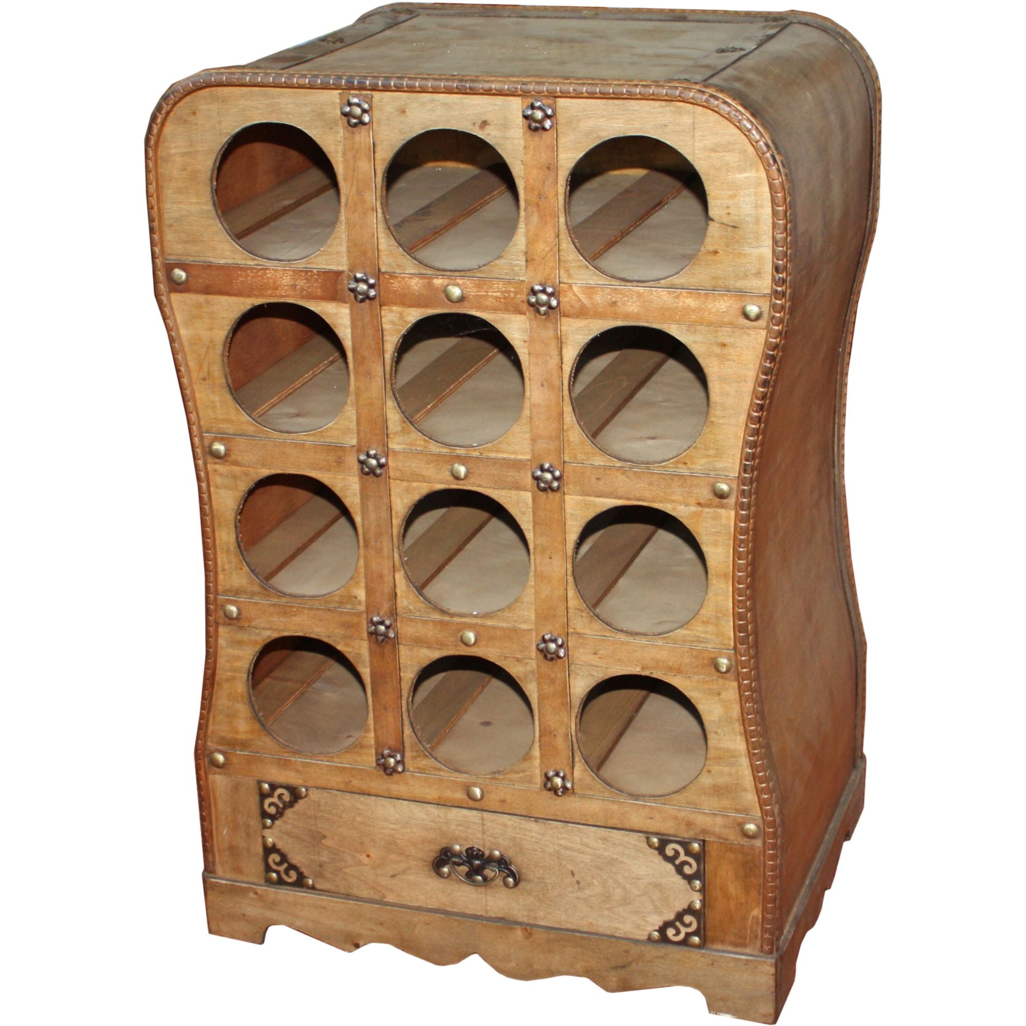 Weinregal im Kolonialstil Flaschenhalter Weinständer Weinlagerregal für 12 Flaschen Deco Pleasure