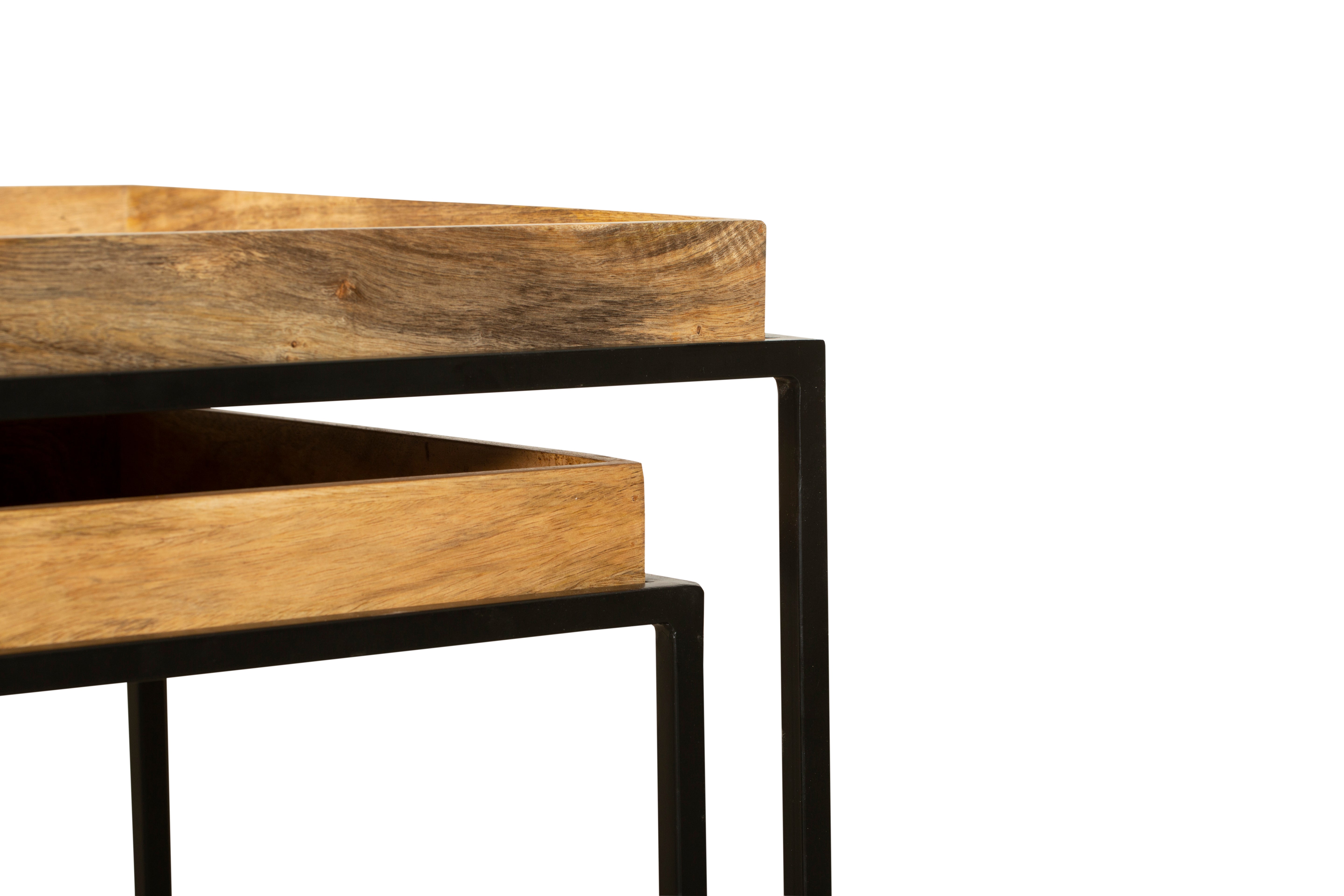 Beistelltisch-Set BANGALORE 2er-Set Satztische Sofatisch-Set Couchtische massiv Interia Home & Living