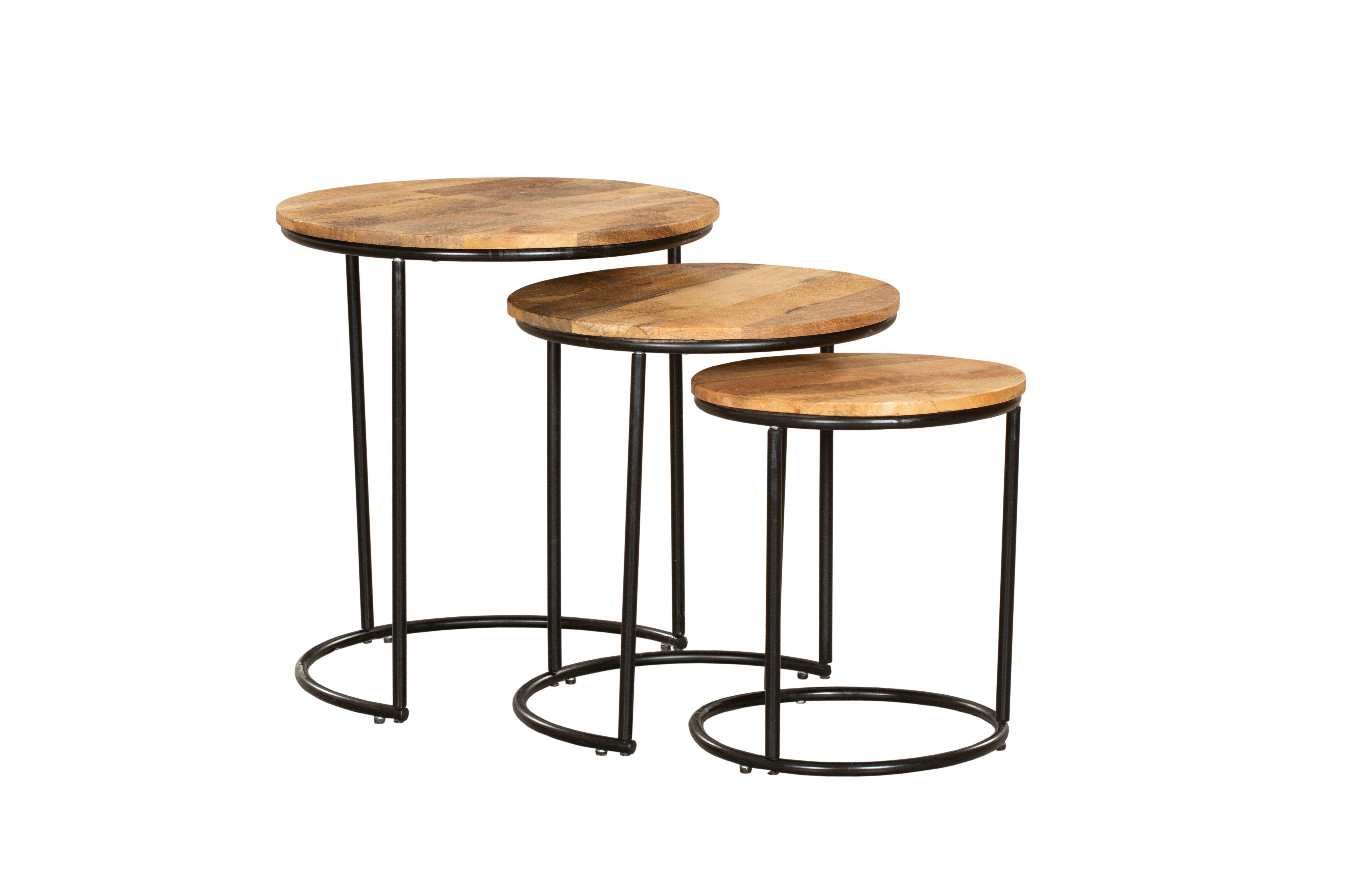 Beistelltisch-Set MADURAI 3er-Set runde Satztische Couchtisch-Set Sofatische Interia Home & Living