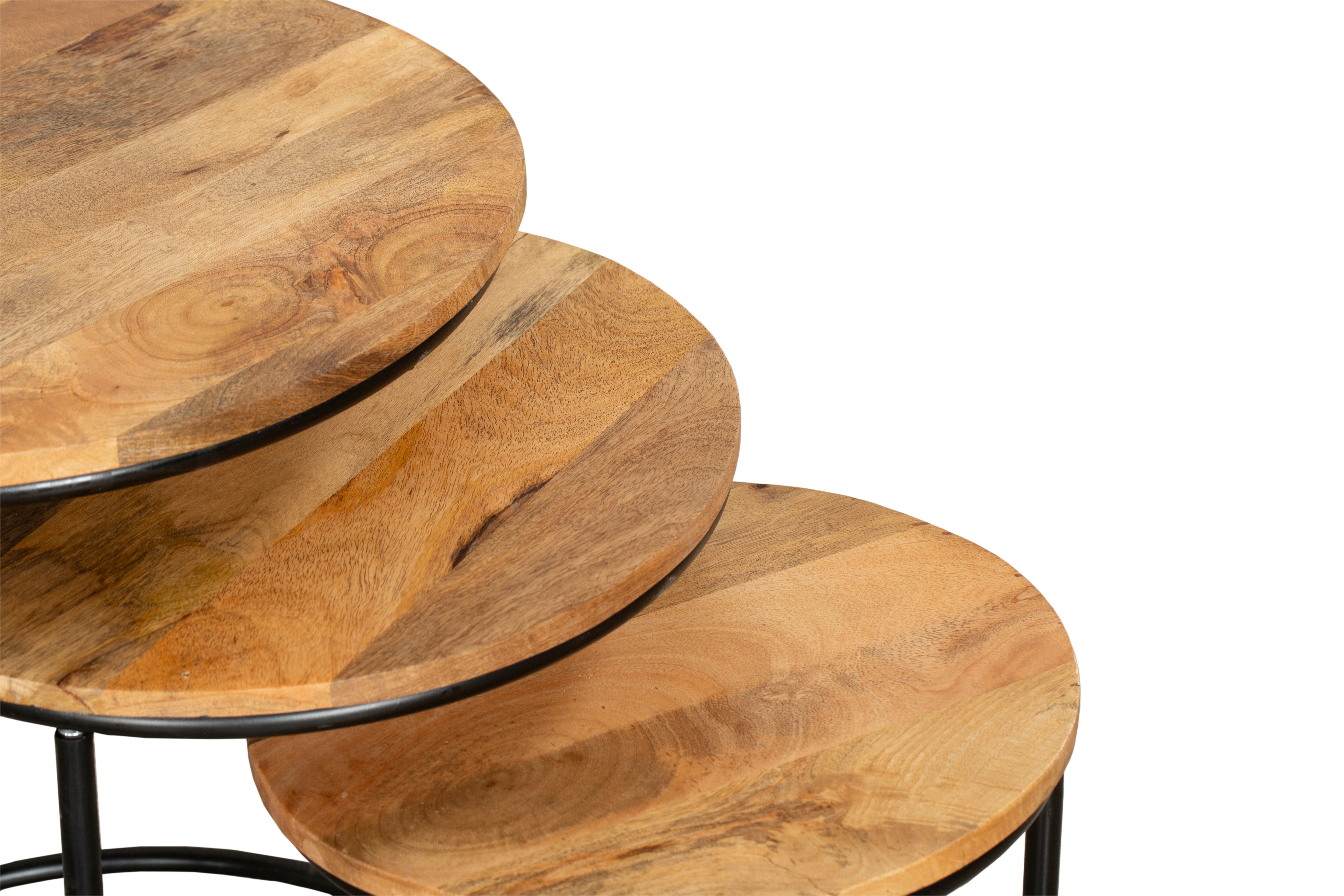 Beistelltisch-Set MADURAI 3er-Set runde Satztische Couchtisch-Set Sofatische Interia Home & Living