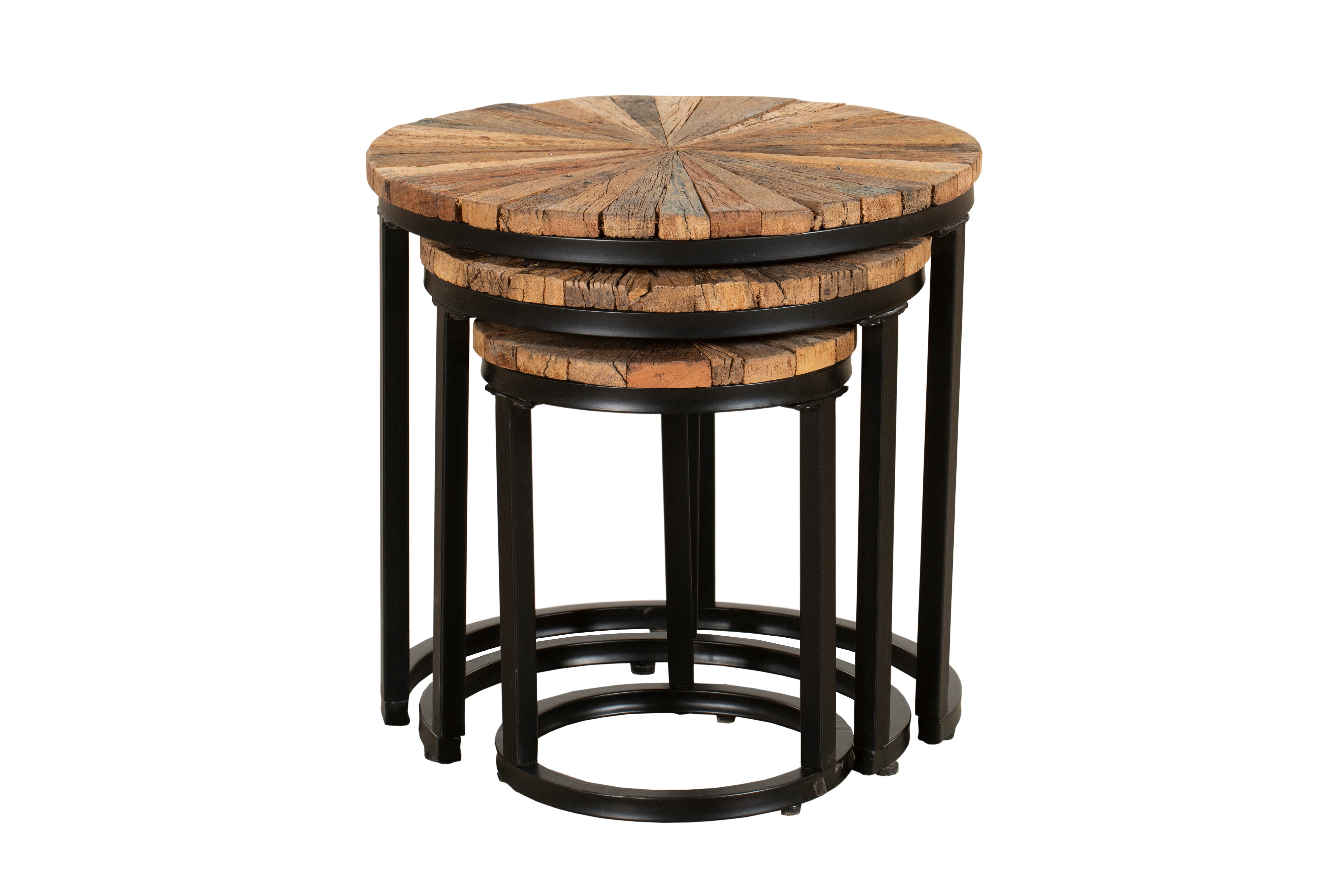 Beistelltisch-Set MANDYA 3er-Set Satztische Couchtisch-Set Industrial Interia Home & Living