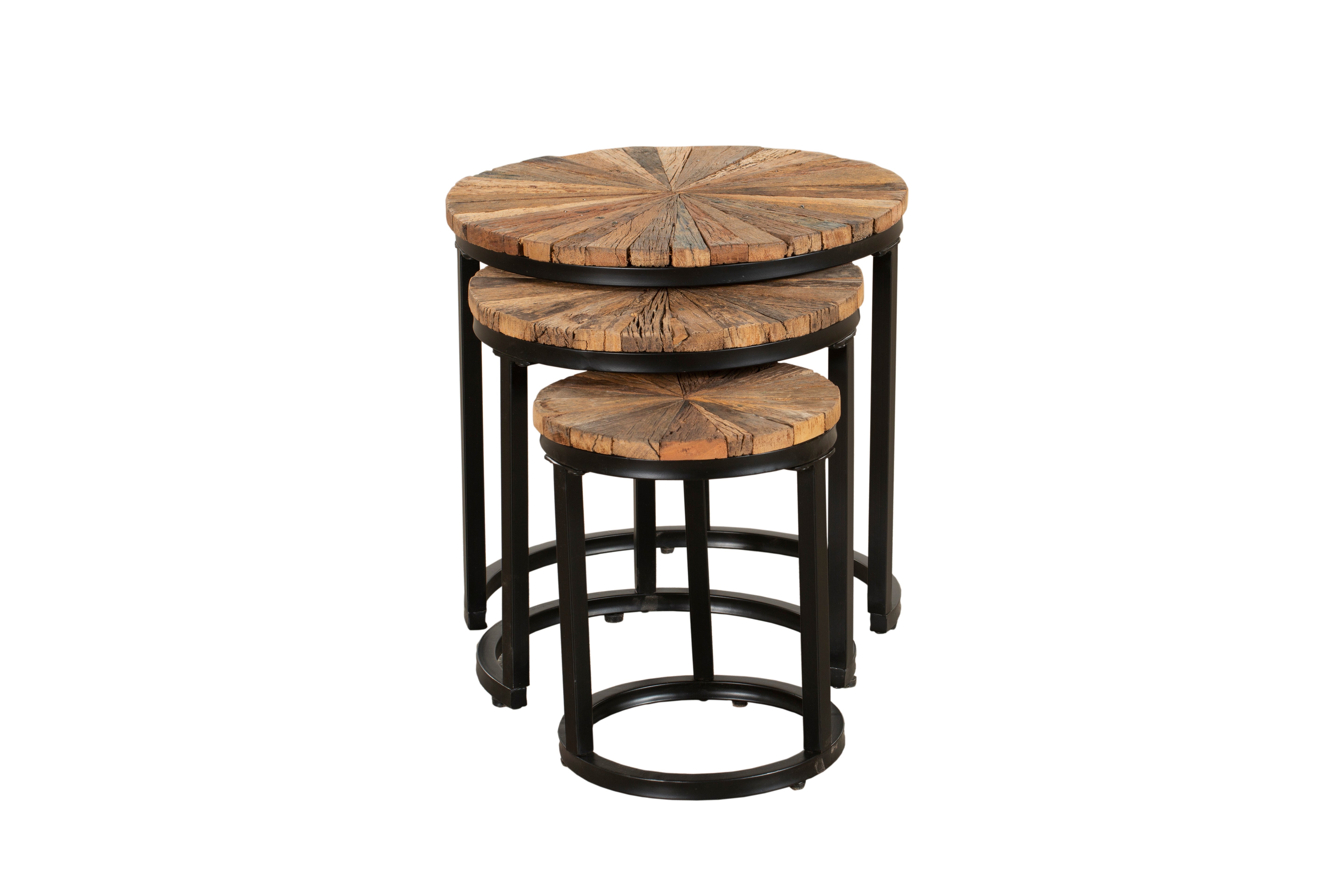 Beistelltisch-Set MANDYA 3er-Set Satztische Couchtisch-Set Industrial Interia Home & Living