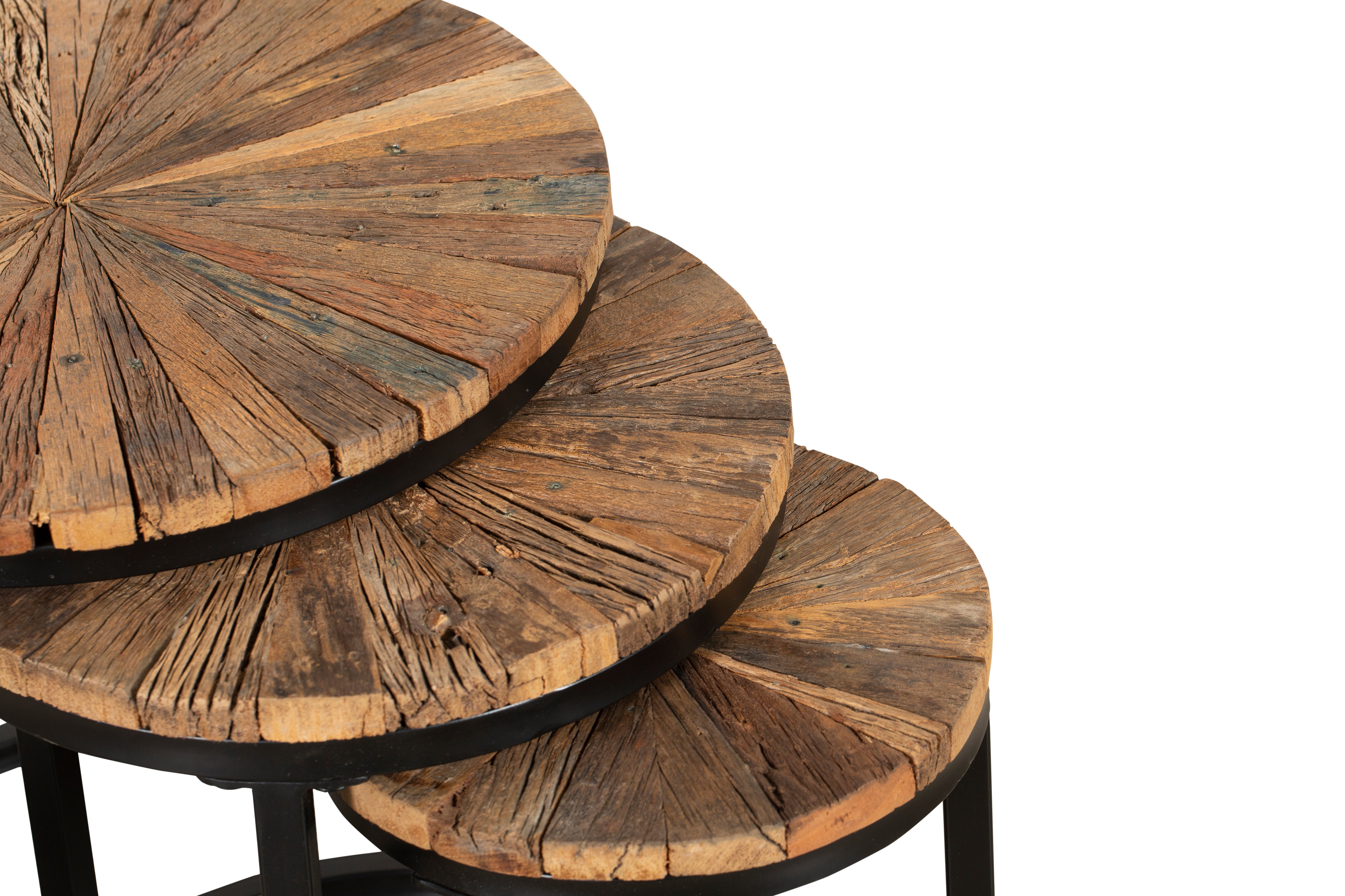 Beistelltisch-Set MANDYA 3er-Set Satztische Couchtisch-Set Industrial Interia Home & Living