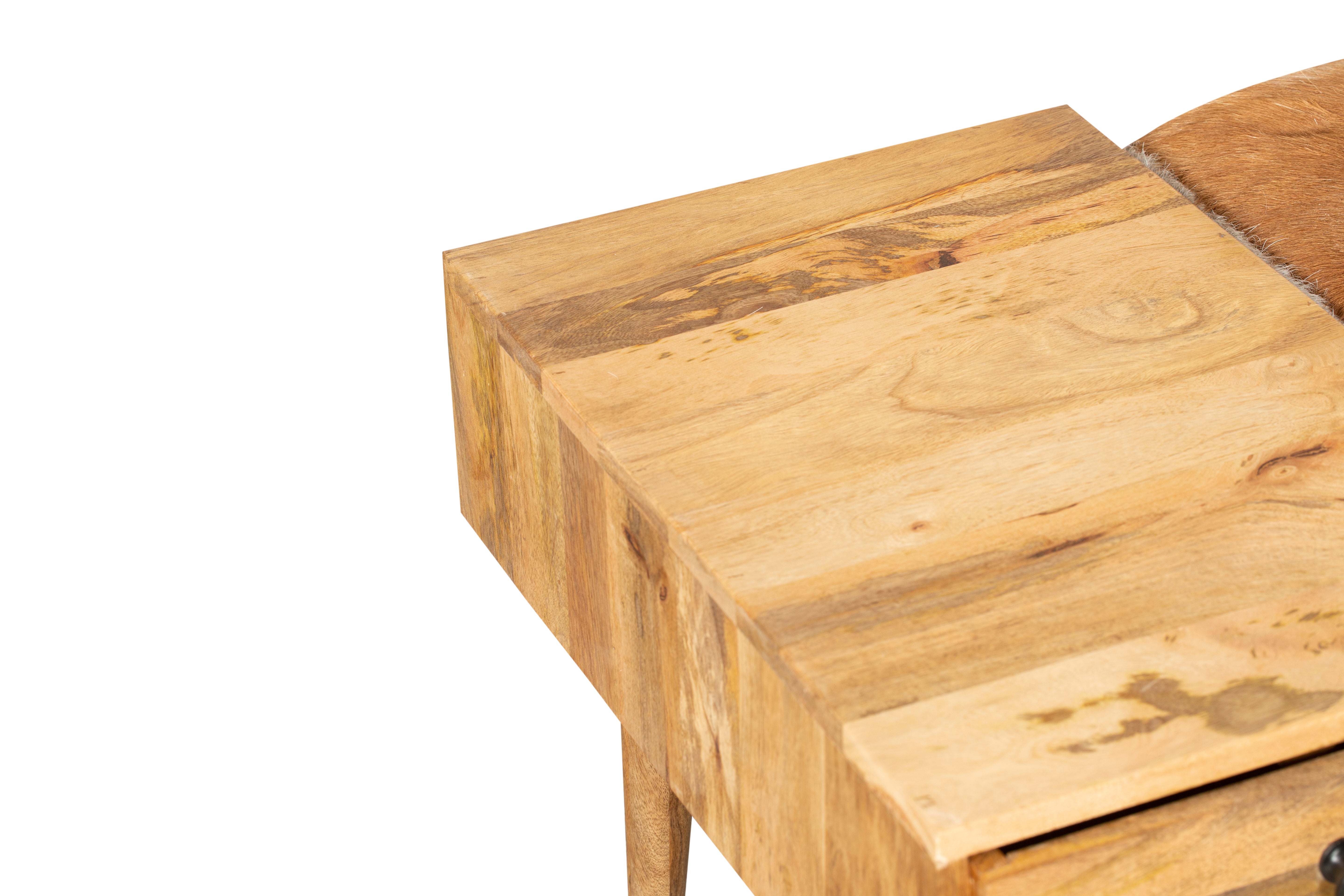 Sitzbank PATNA Fellbank aus Massivholz Holzbank Bank mit Schublade Interia Home & Living