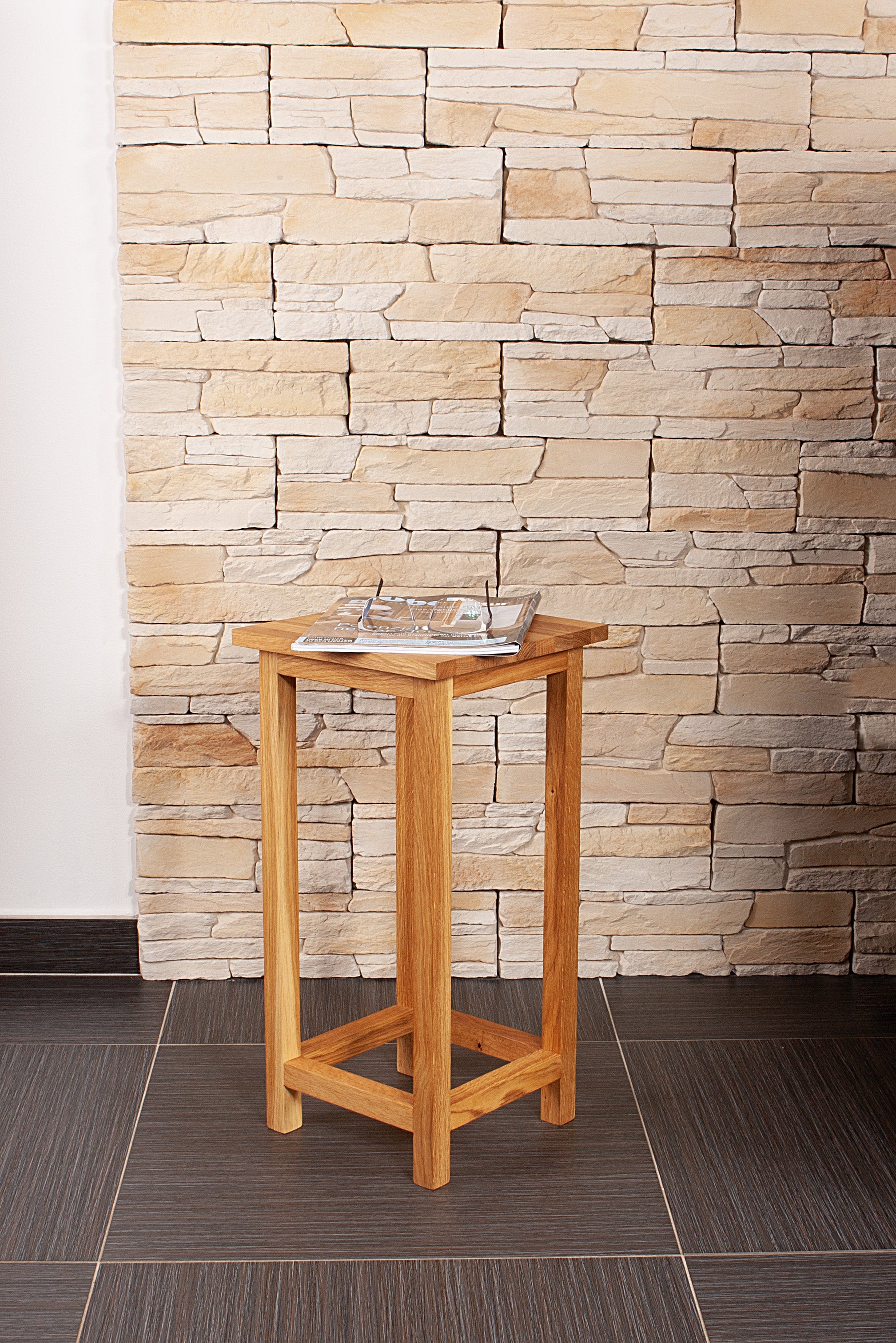 Blumenständer MAX 2 Pflanzenständer aus Eiche Blumenhocker Dekosäule massiv Interia Home & Living