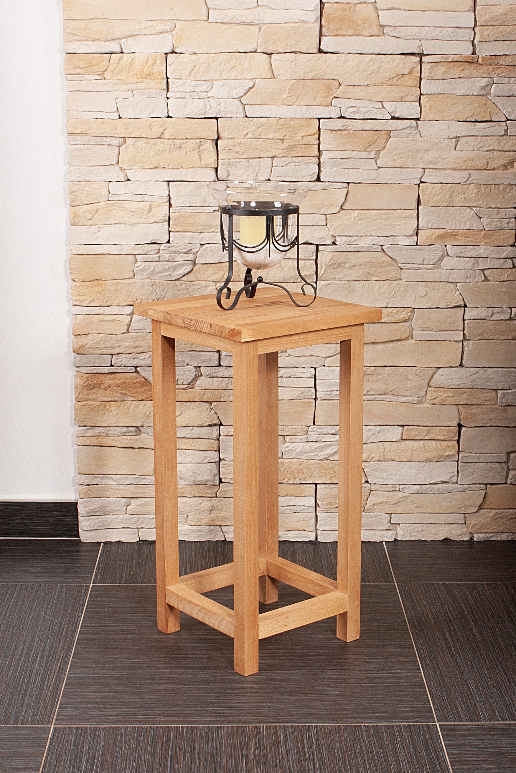 Blumenständer MARCO 2 Pflanzenständer Kernbuche Dekohocker Blumenhocker massiv Interia Home & Living