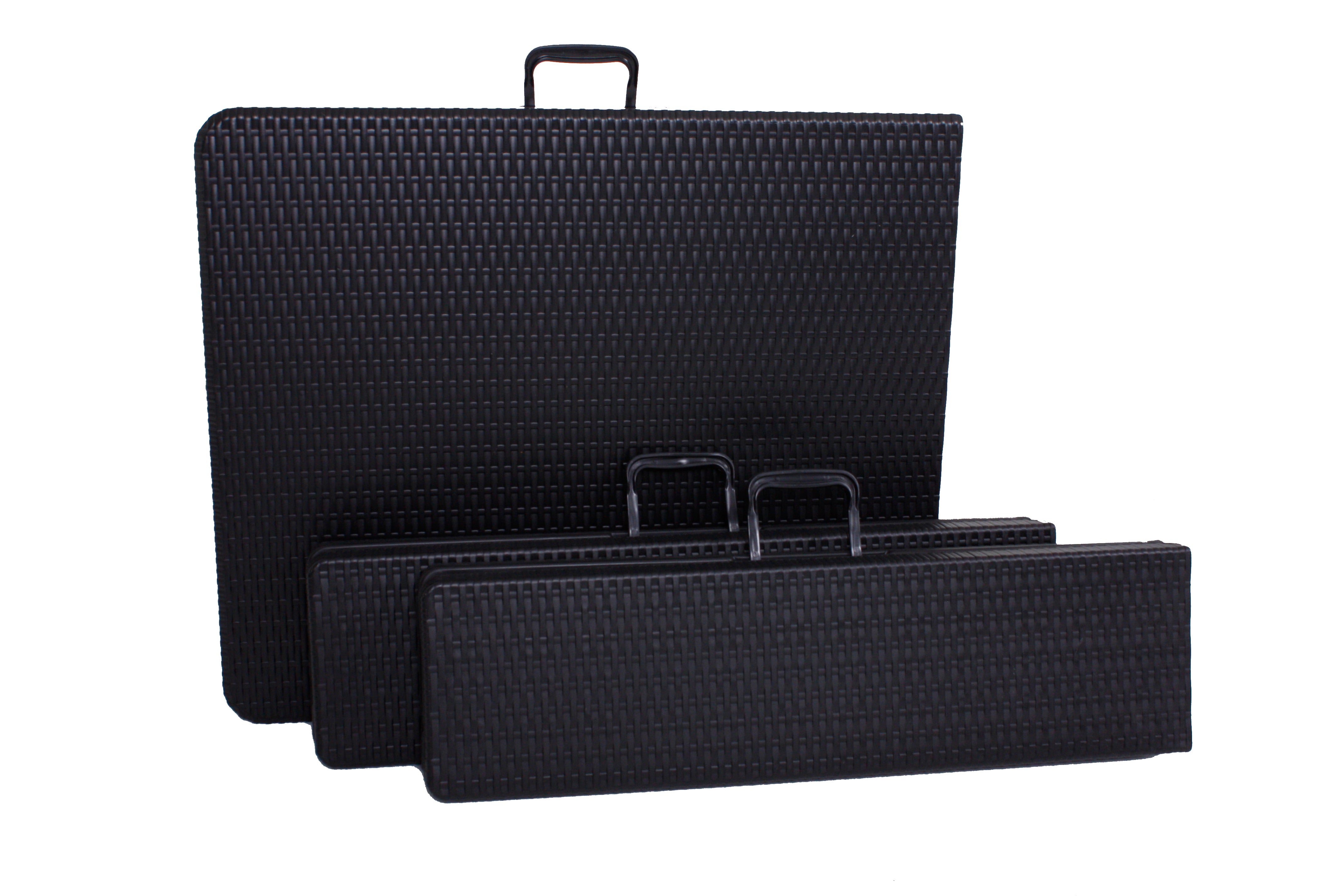 Tisch-Set VENTANA 3-teilig Bierzeltgarnitur Rattan-Optik Gartenset Klappgarnitur robust Garden Pleasure