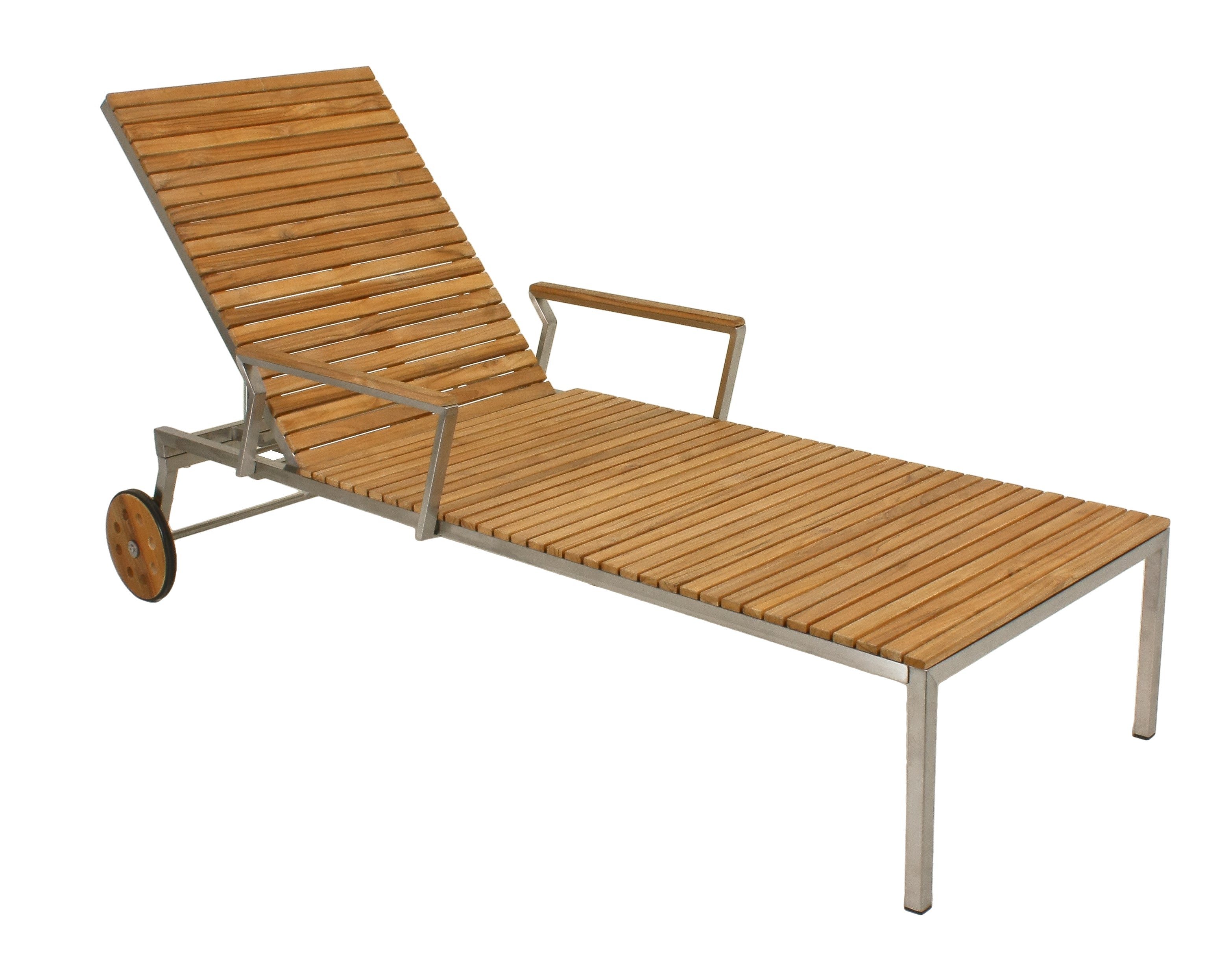 Sonnenliege DENVER Gartenliege Relaxliege Teakholz Edelstahl verstellbar Garden Pleasure