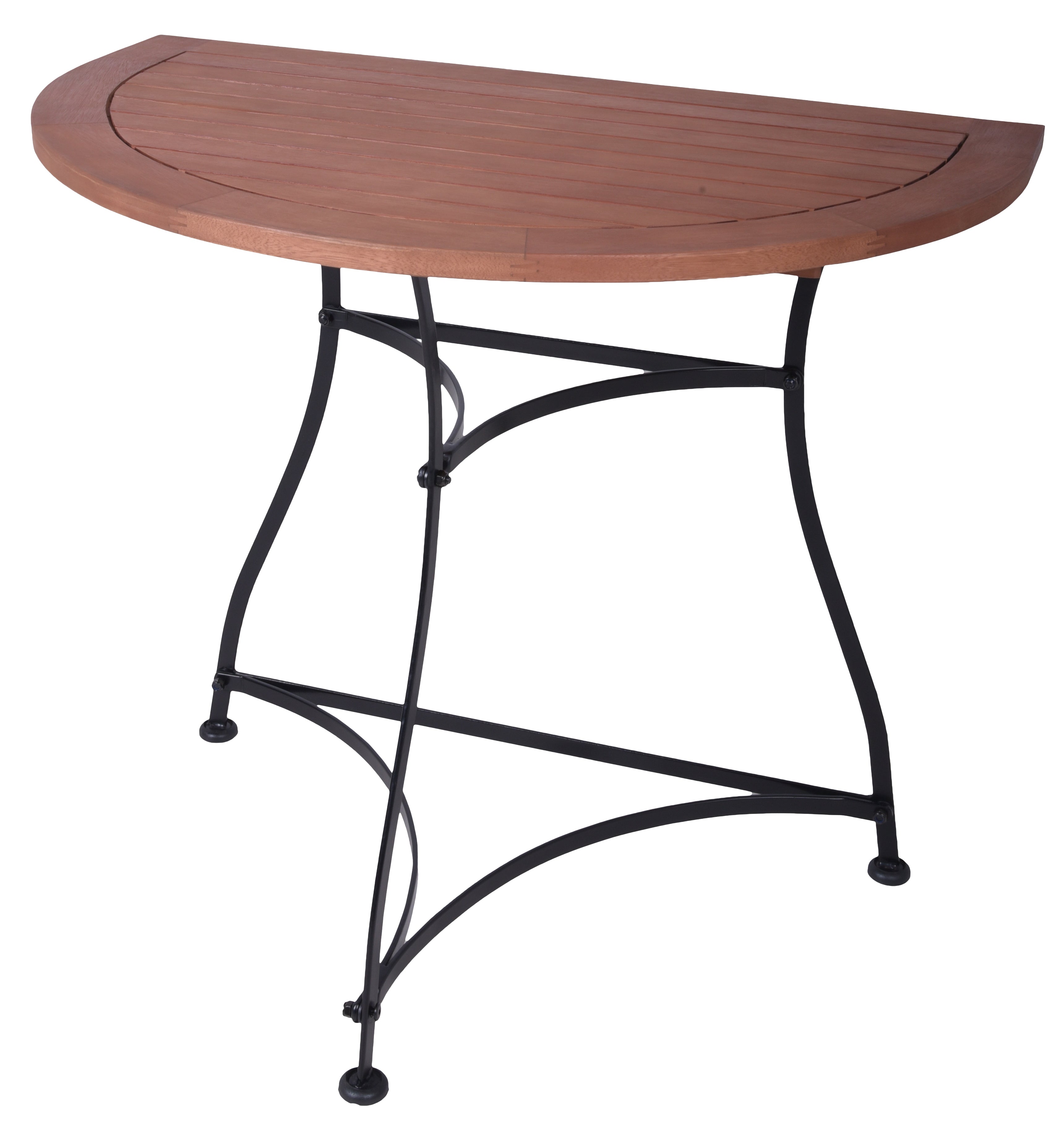 Balkonhalbtisch WIEN halbrunder Balkontisch Klapptisch Eukalyptus platzsparend Garden Pleasure