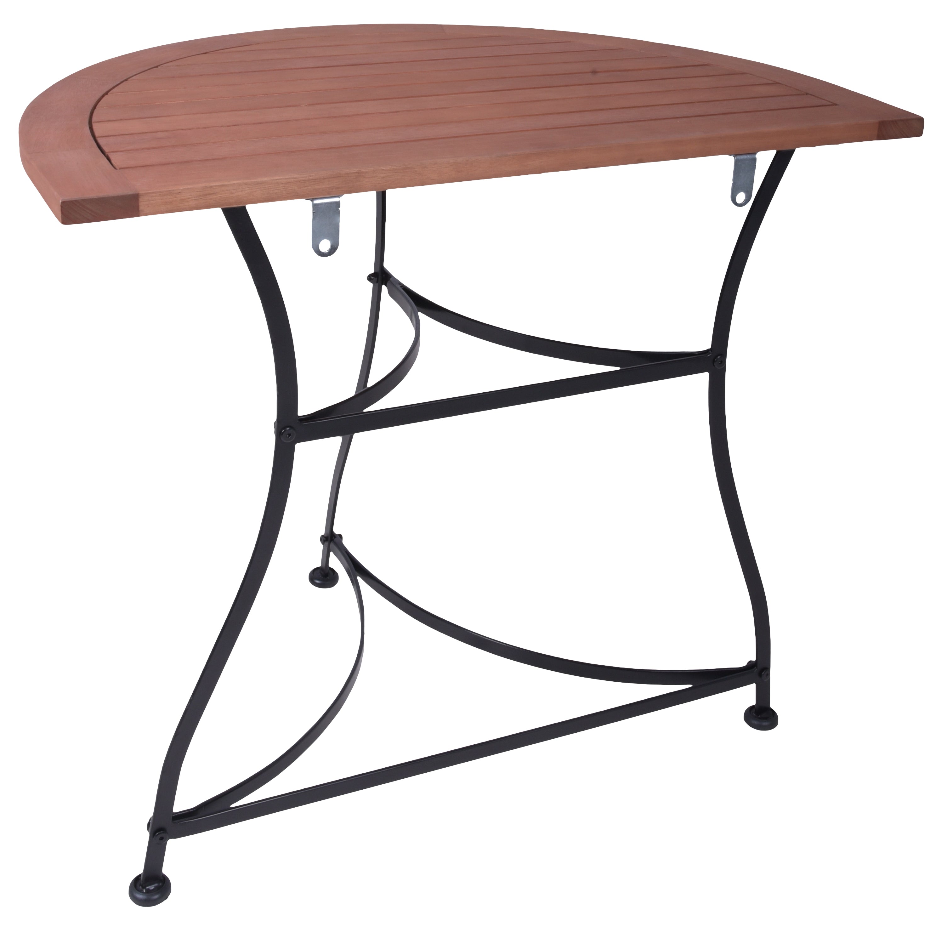 Balkonhalbtisch WIEN halbrunder Balkontisch Klapptisch Eukalyptus platzsparend Garden Pleasure