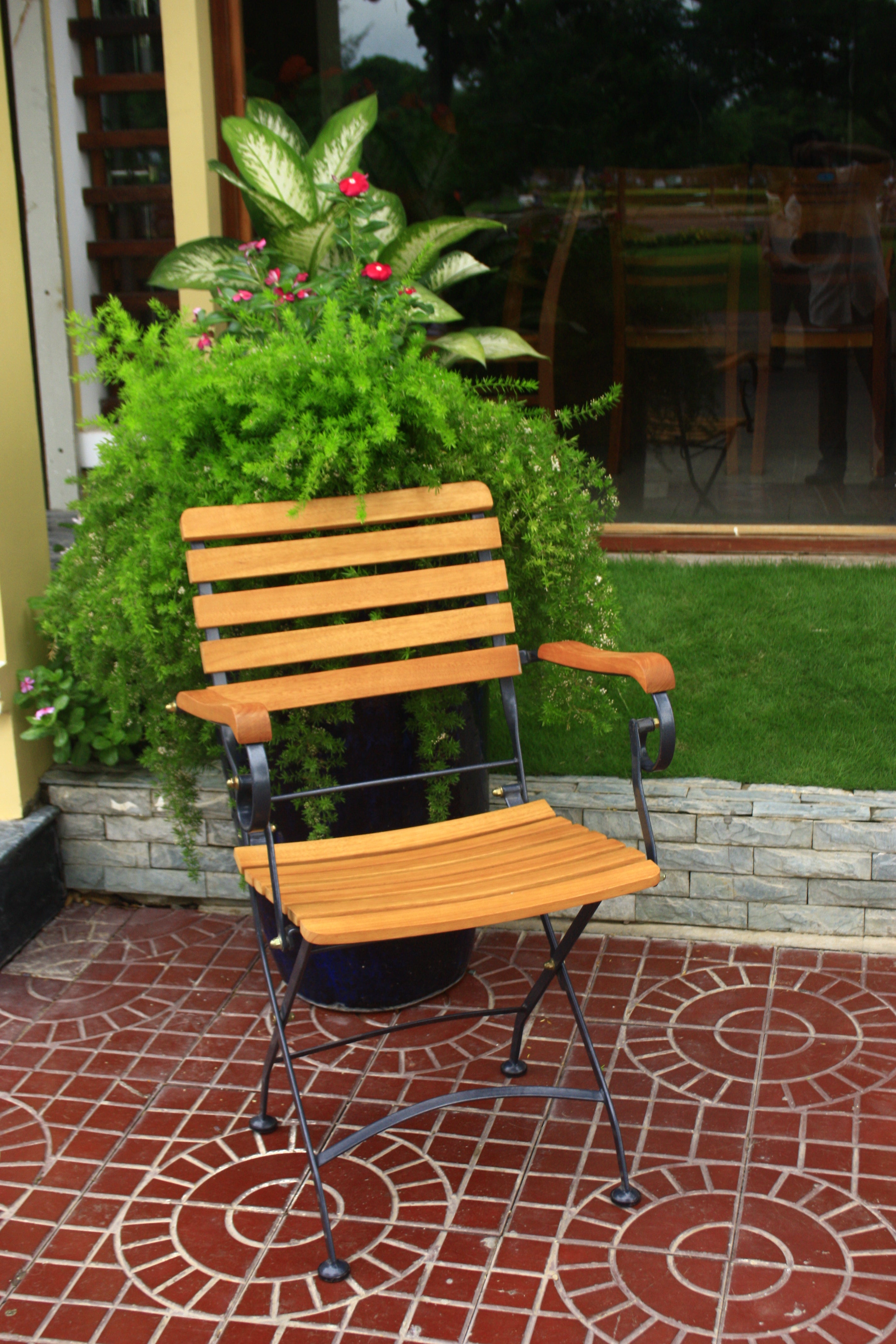 Tischgruppe WIEN Gartengarnitur 5-tlg. mit Klapparmstühlen komfortabel Garden Pleasure