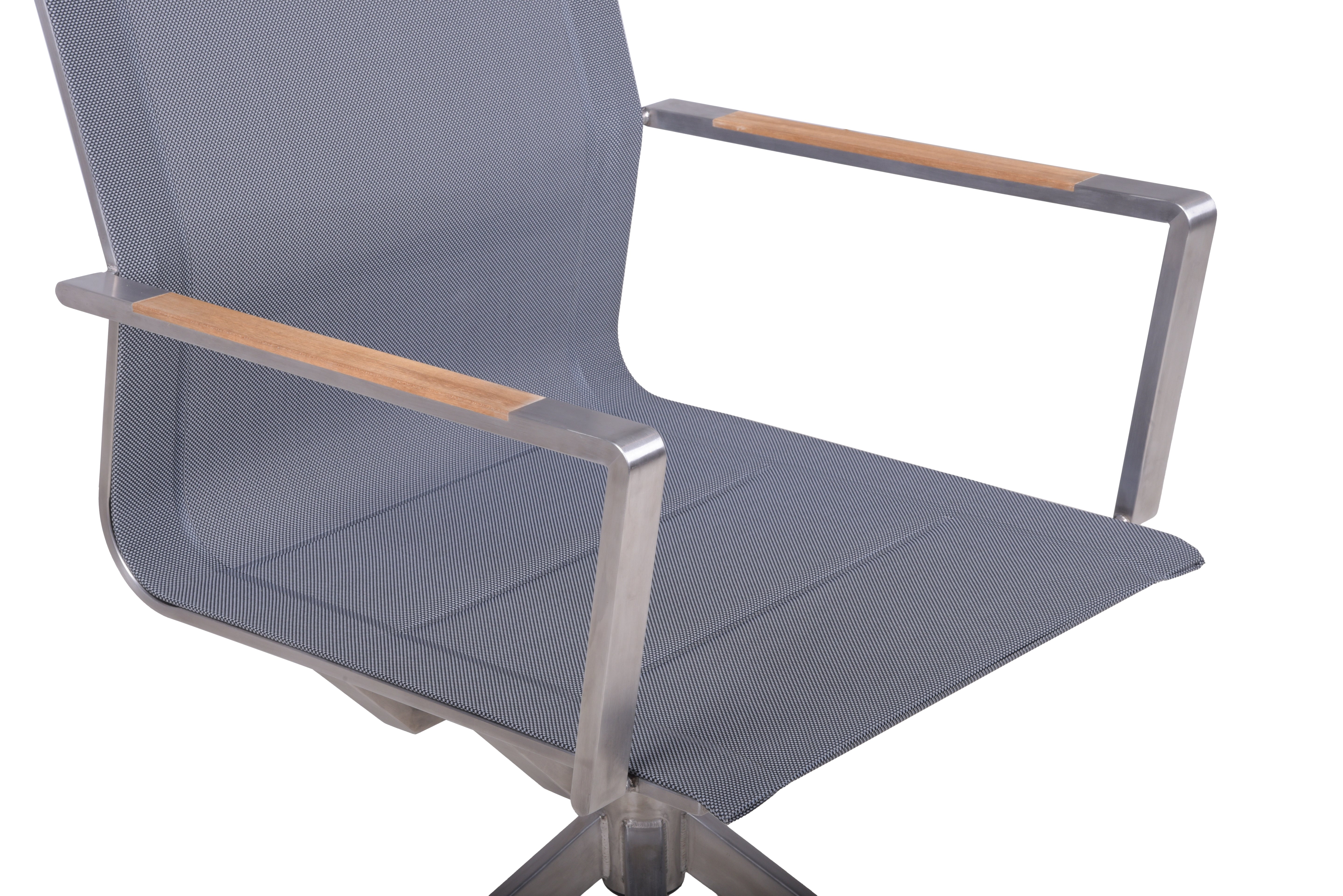 2er Set Drehstuhl SALIDA Gartenstuhl Edelstahl Teak schnelltrocknend Garden Pleasure