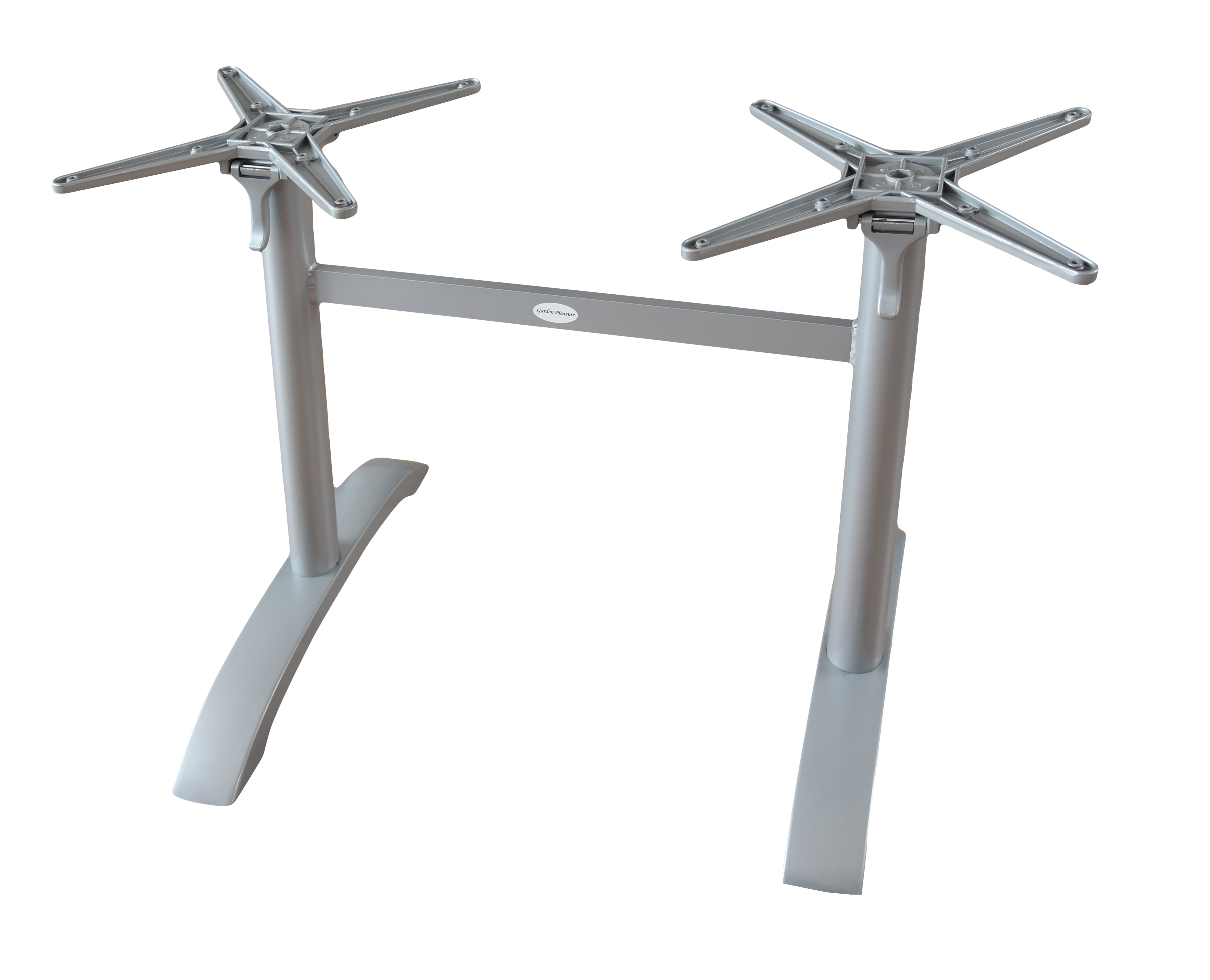 Tischgestell PAMIR Doppelwangen Tischfuß Aluminium Garden Pleasure silber