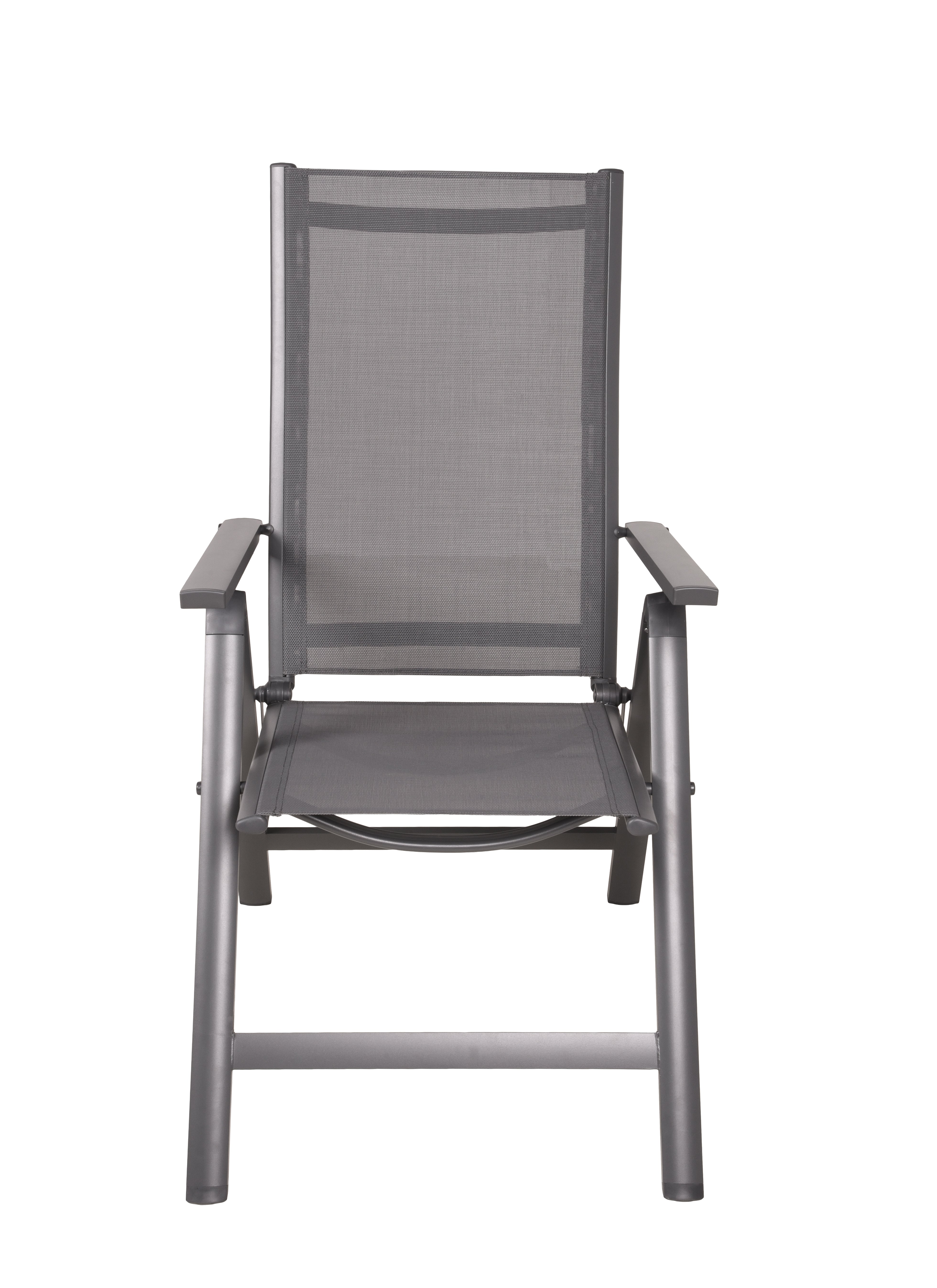 Hochlehner LENOLA Gartenstuhl Klappstuhl Aluminium Garden Pleasure 2er-Set anthrazit