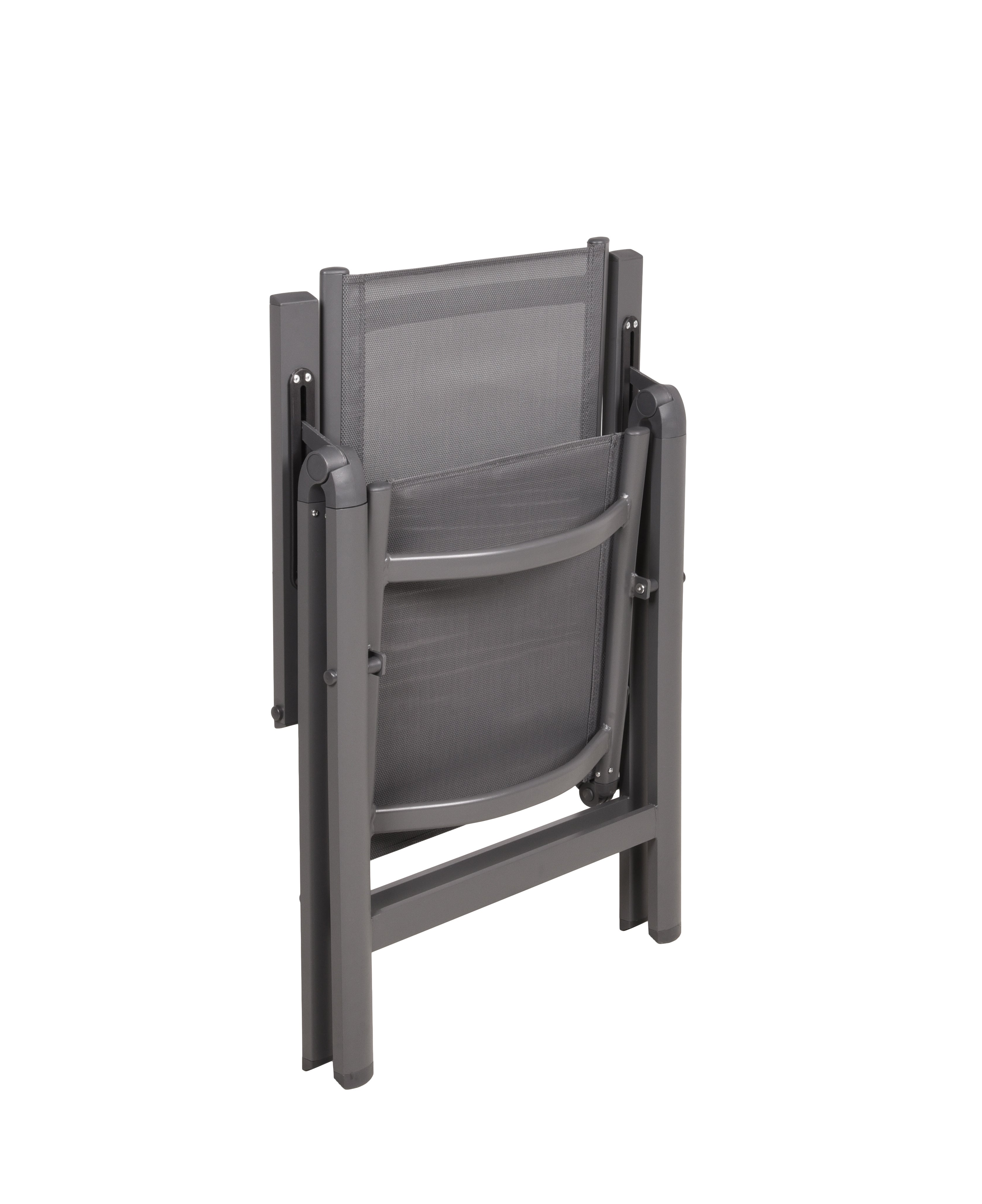 Hochlehner LENOLA Gartenstuhl Klappstuhl Aluminium Garden Pleasure 2er-Set anthrazit