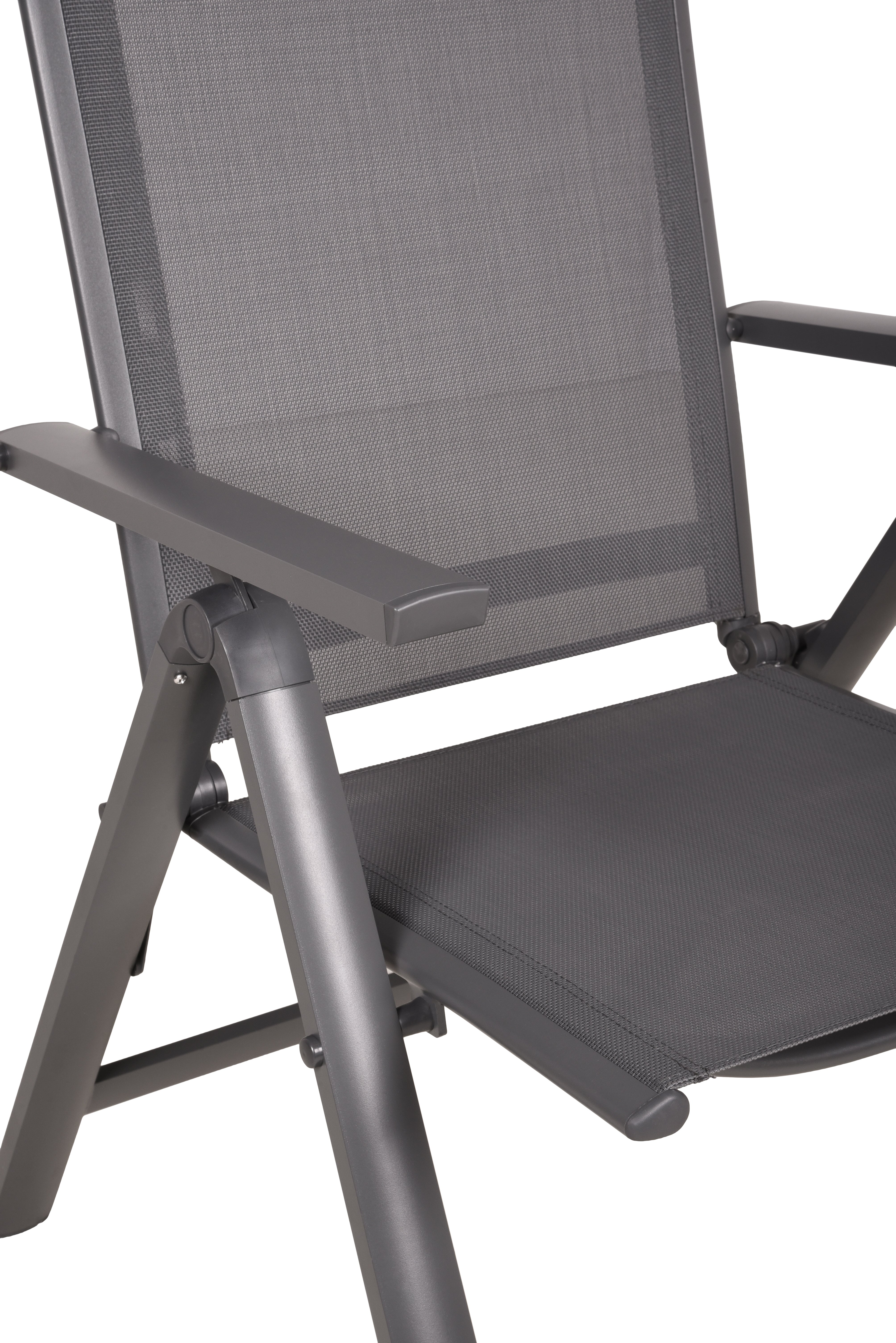 Hochlehner LENOLA Gartenstuhl Klappstuhl Aluminium Garden Pleasure 2er-Set anthrazit