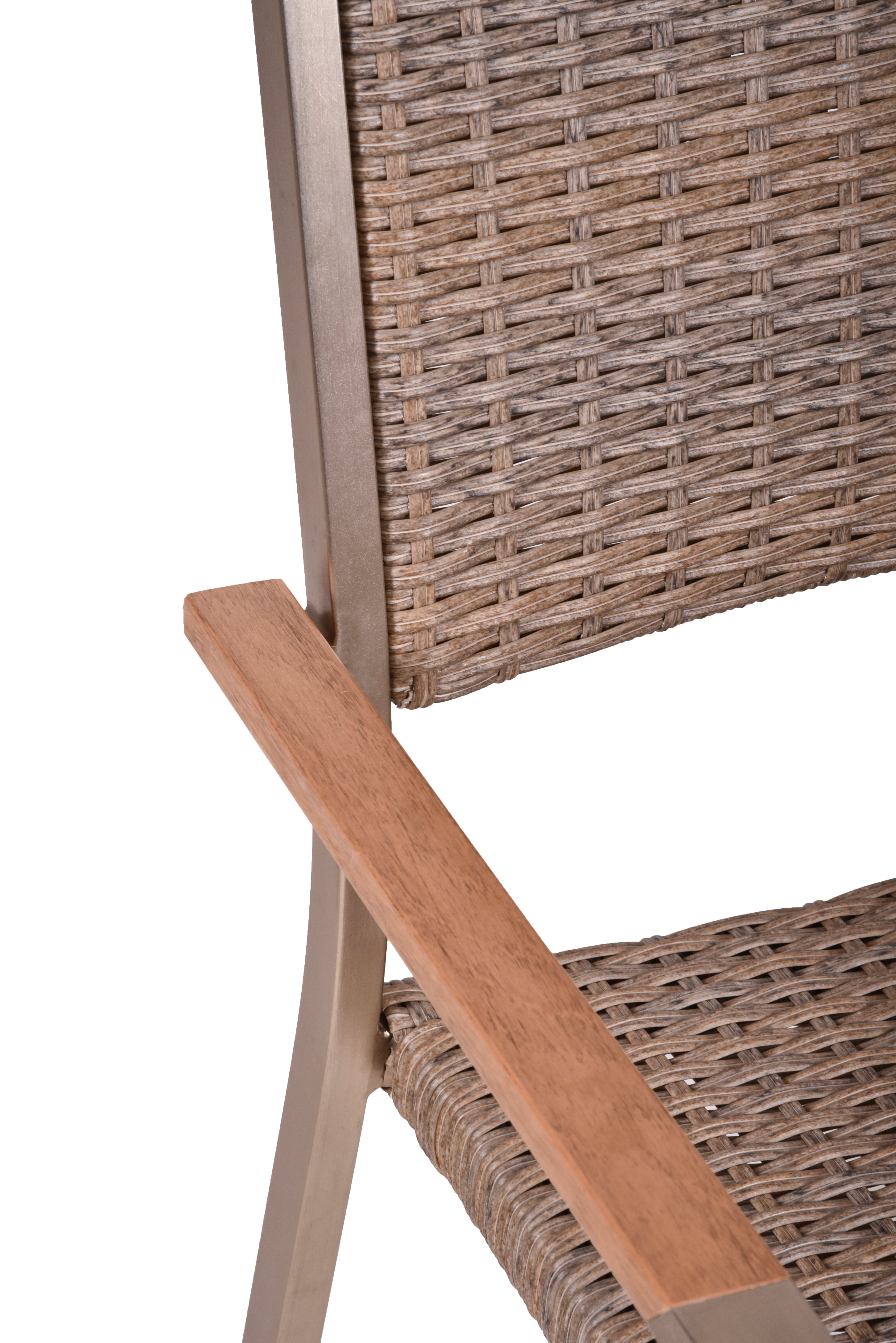 2er Set Stapelstuhl FLORENCE Gartenstuhl Aluminium Polyrattan braun stapelbar Garden Pleasure