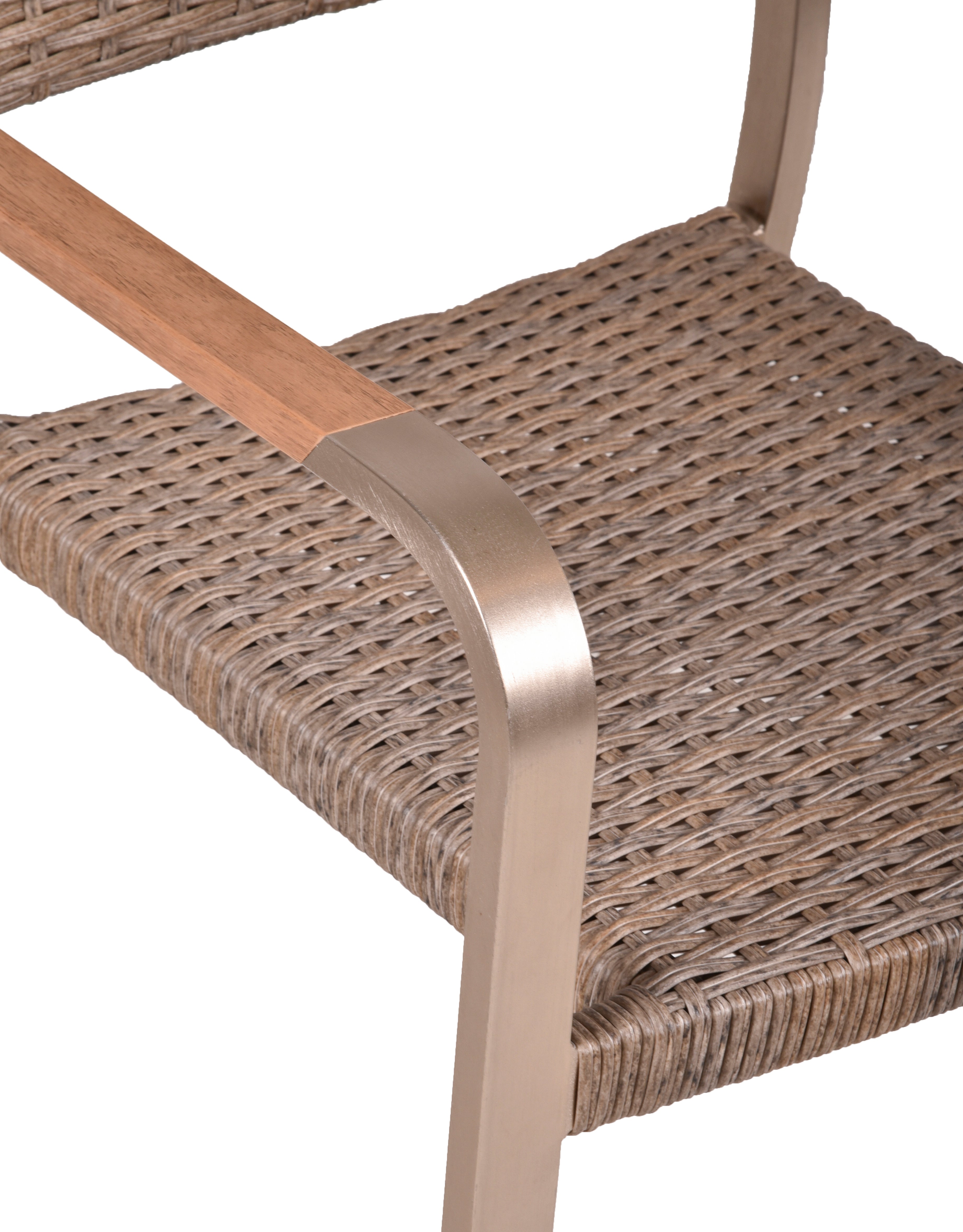 2er Set Stapelstuhl FLORENCE Gartenstuhl Aluminium Polyrattan braun stapelbar Garden Pleasure