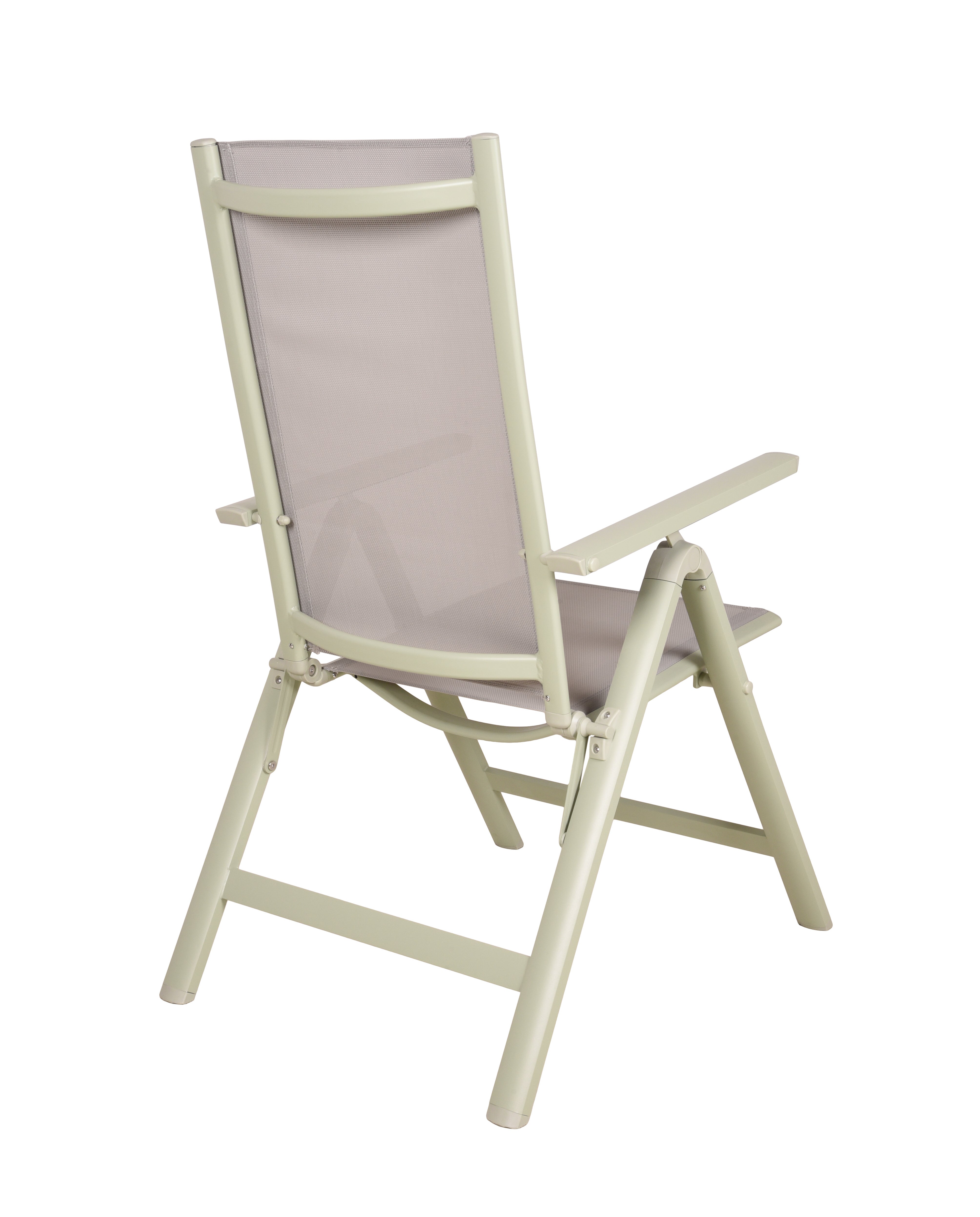 Hochlehner LENOLA Gartenstuhl Klappstuhl Aluminium Garden Pleasure 2er-Set hellgrau