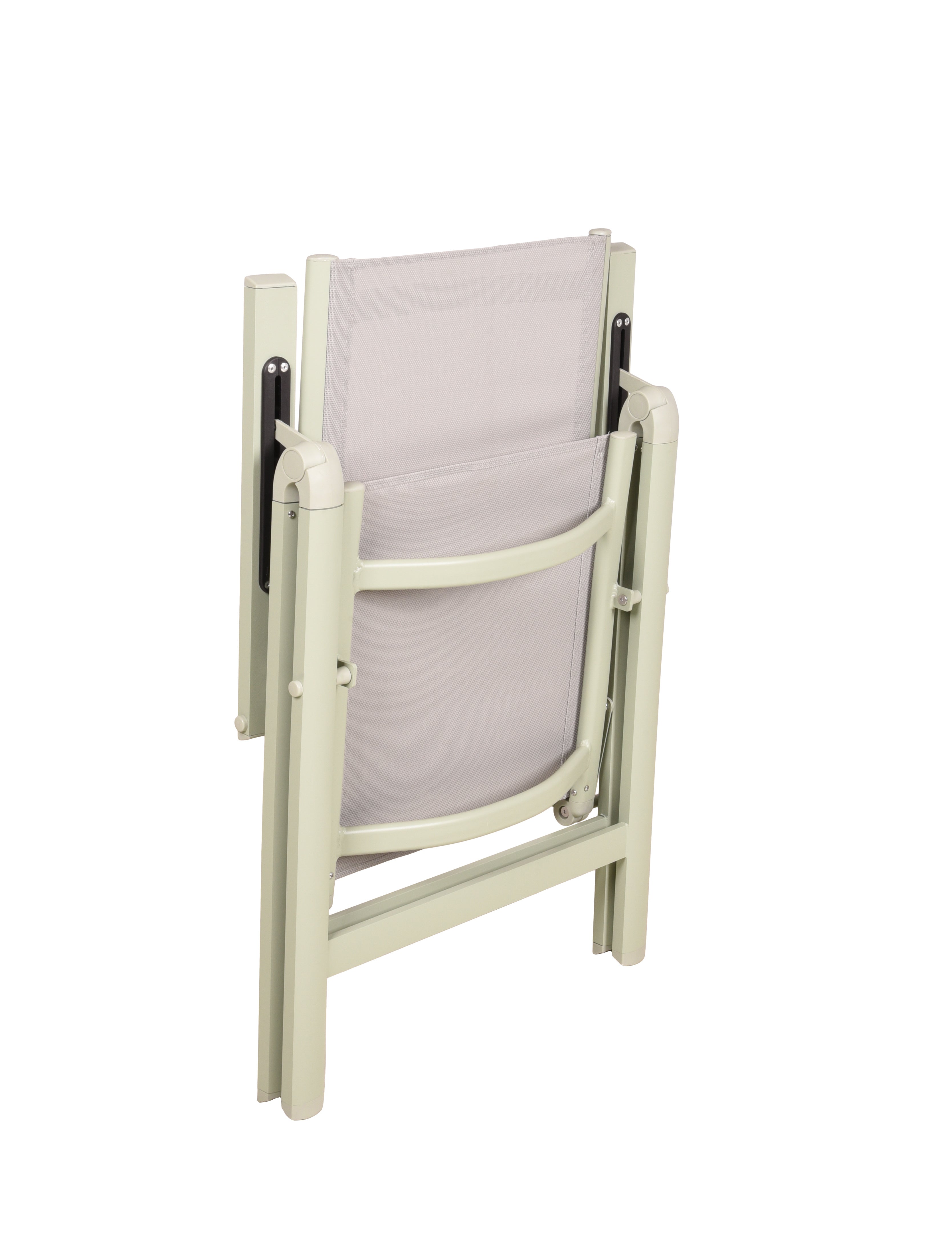 Hochlehner LENOLA Gartenstuhl Klappstuhl Aluminium Garden Pleasure 2er-Set hellgrau