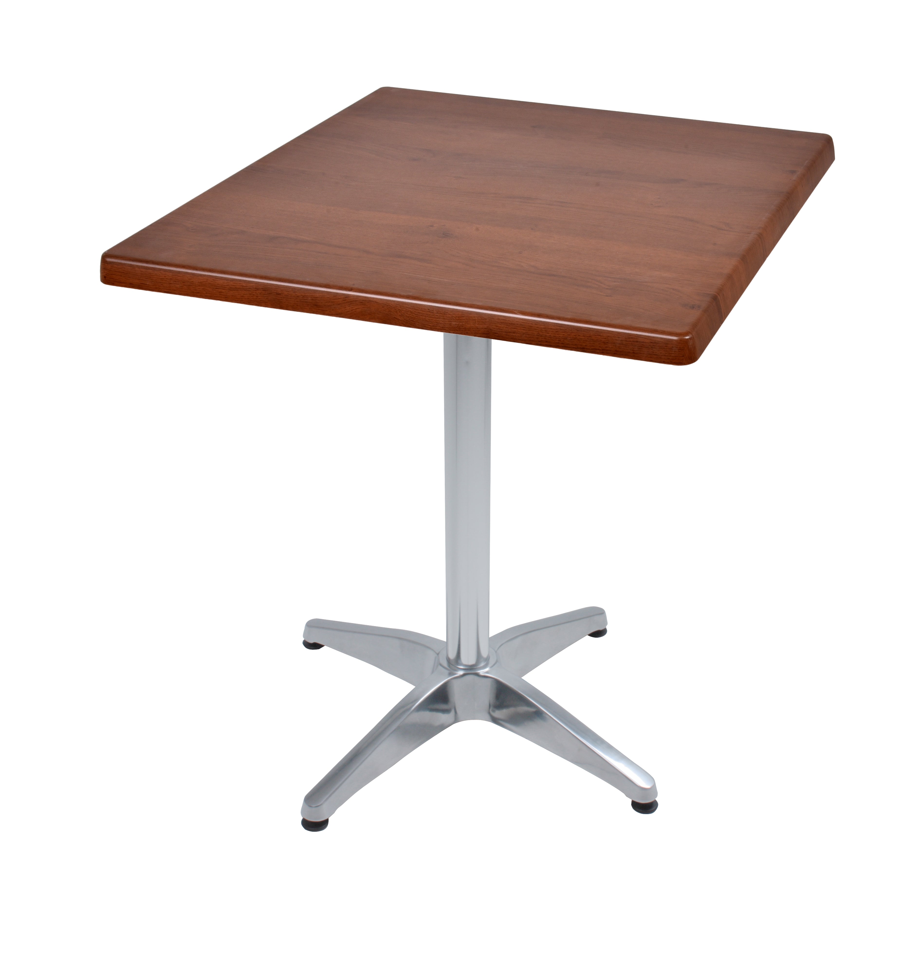 Bistrotisch BRENTA 70x70cm Gartentisch dunkelbraun Holz-Optik Aluminium Garden Pleasure
