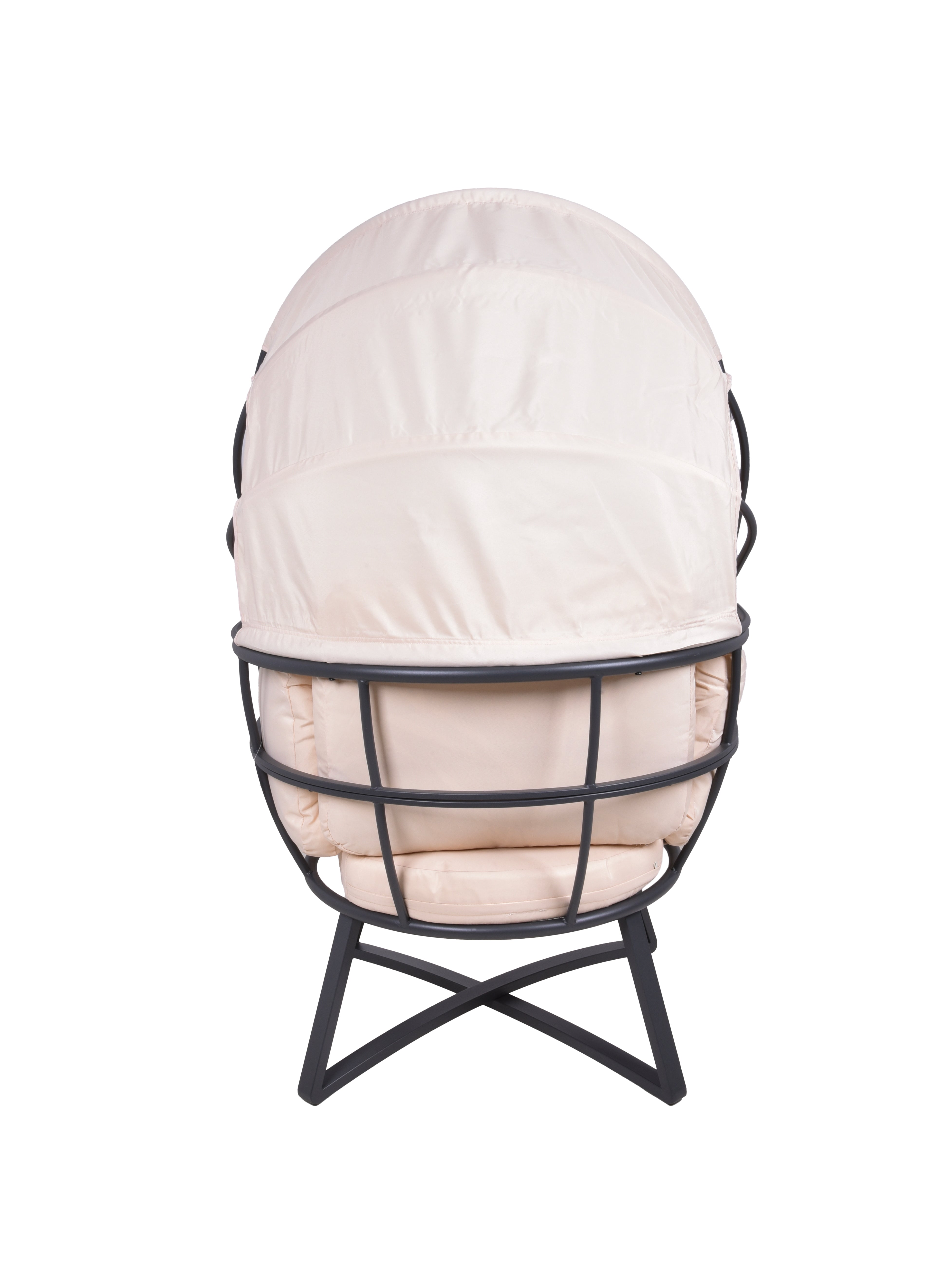 Relaxsessel DELOS Loungesessel Gartensessel Hängesessel mit Sonnendach beige Garden Pleasure