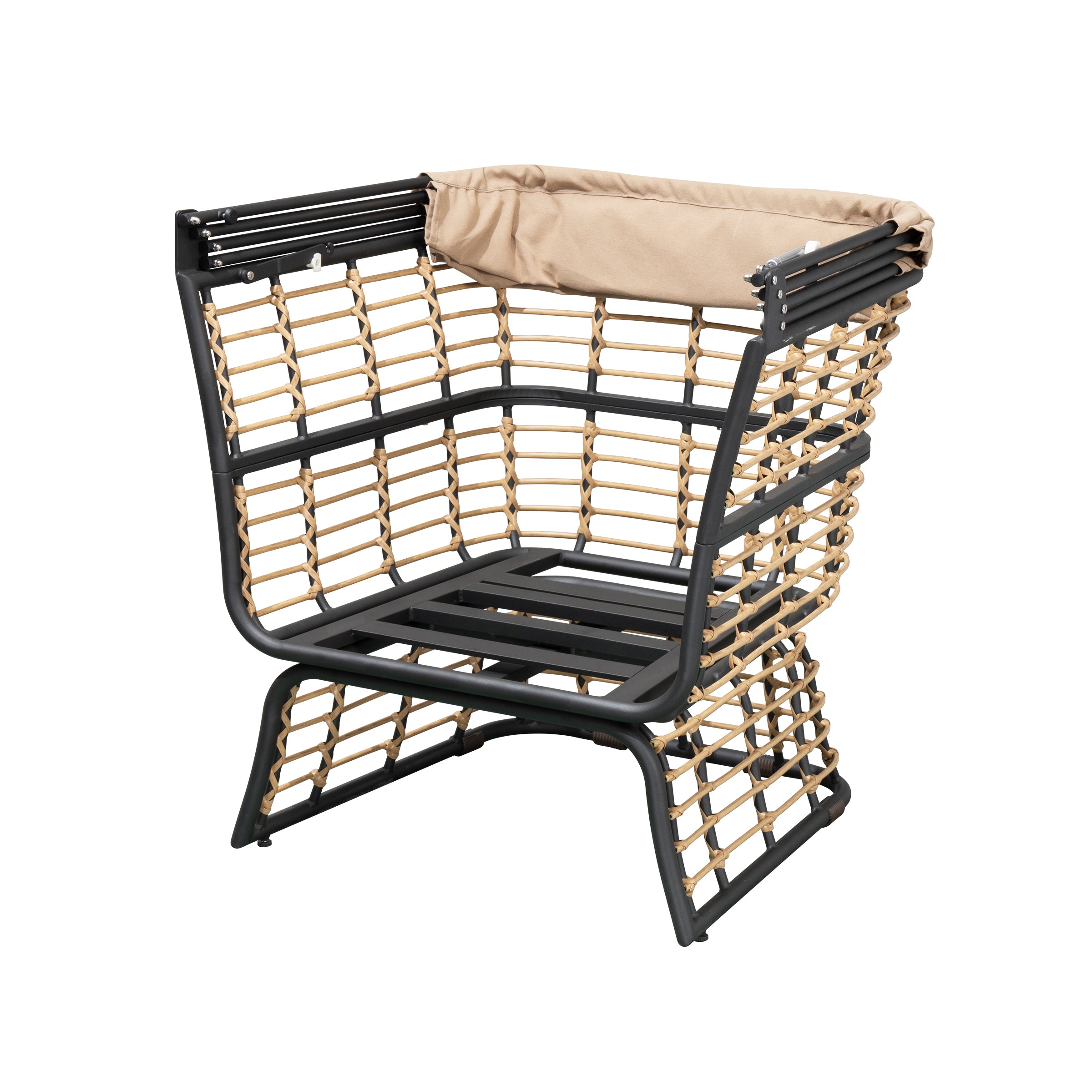 Relaxsessel PAROS Loungesessel Gartensessel Hängesessel mit Sonnendach elegant Garden Pleasure