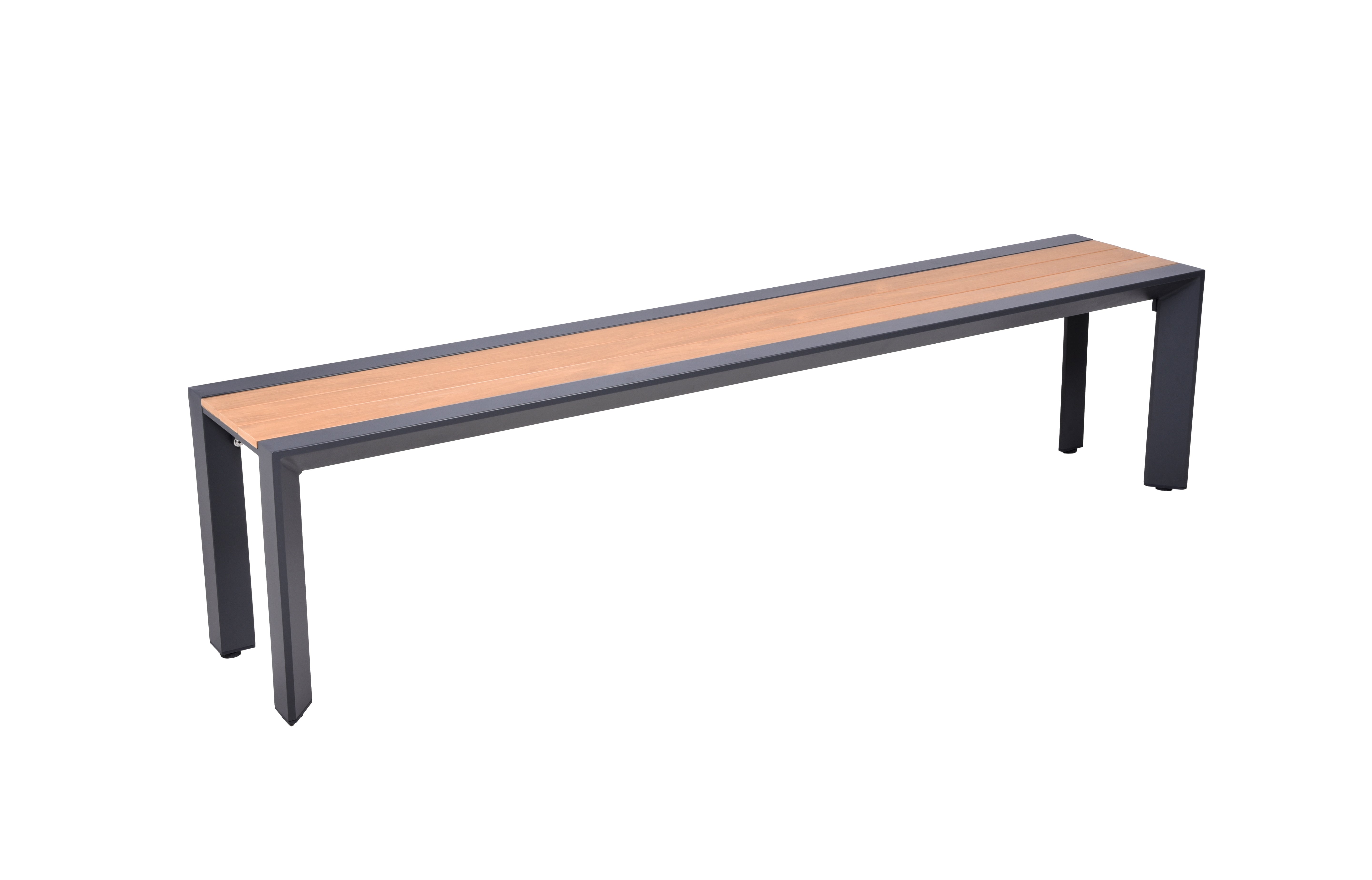 Sitzbank SILEA Gartenbank ohne Lehne Parkbank Aluminium Non-Wood Garden Pleasure