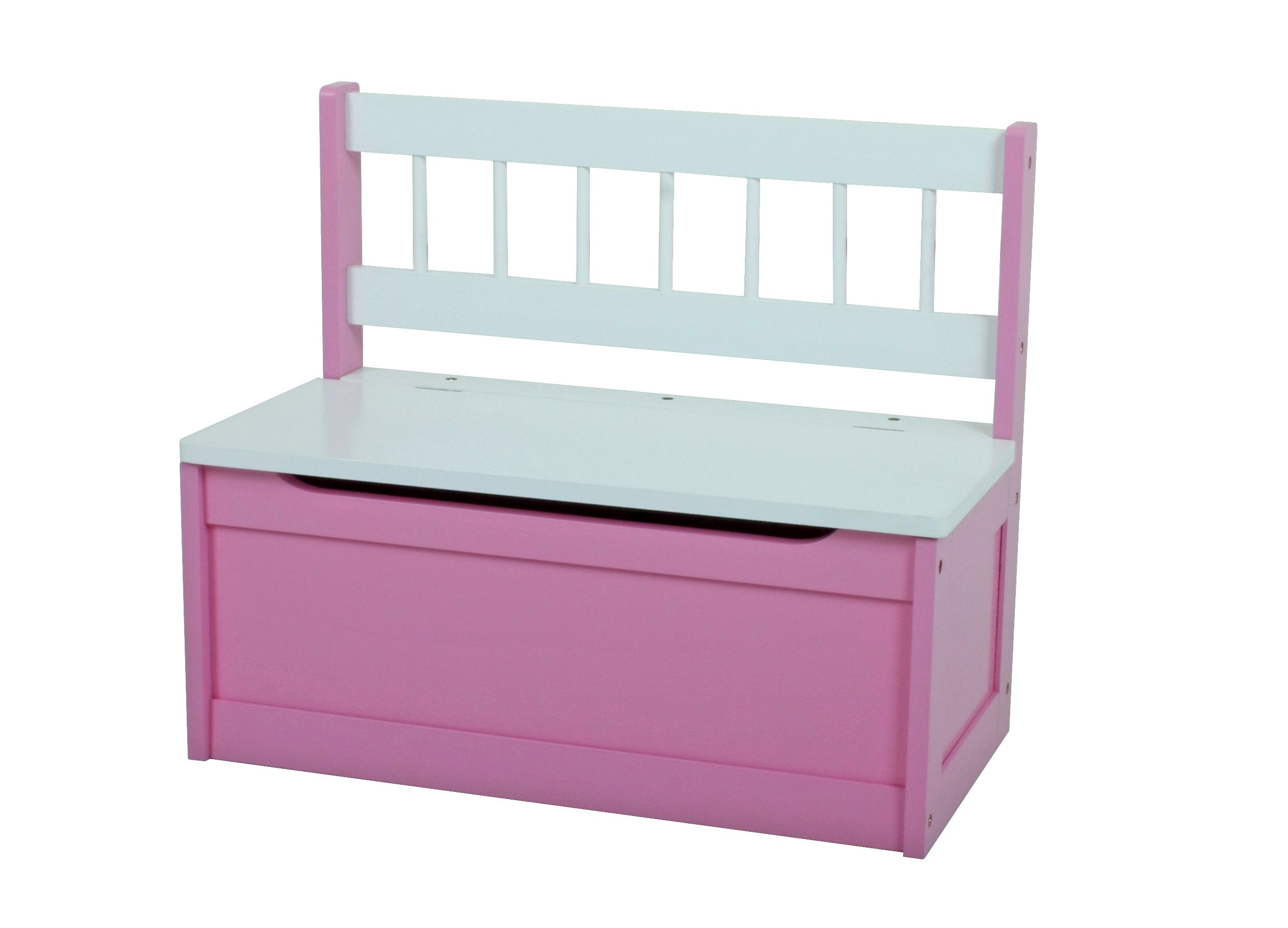 2er Set Kinder-Truhenbank pink Kindersitzbank Spielzeugkiste mit Stauraum Garden Pleasure