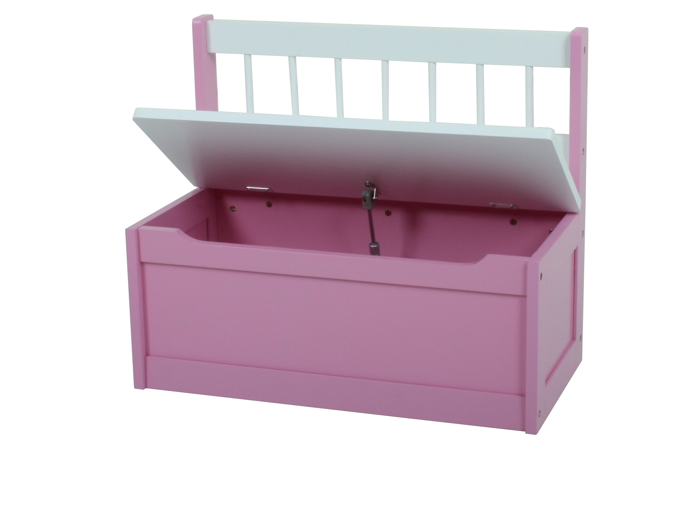 2er Set Kinder-Truhenbank pink Kindersitzbank Spielzeugkiste mit Stauraum Garden Pleasure