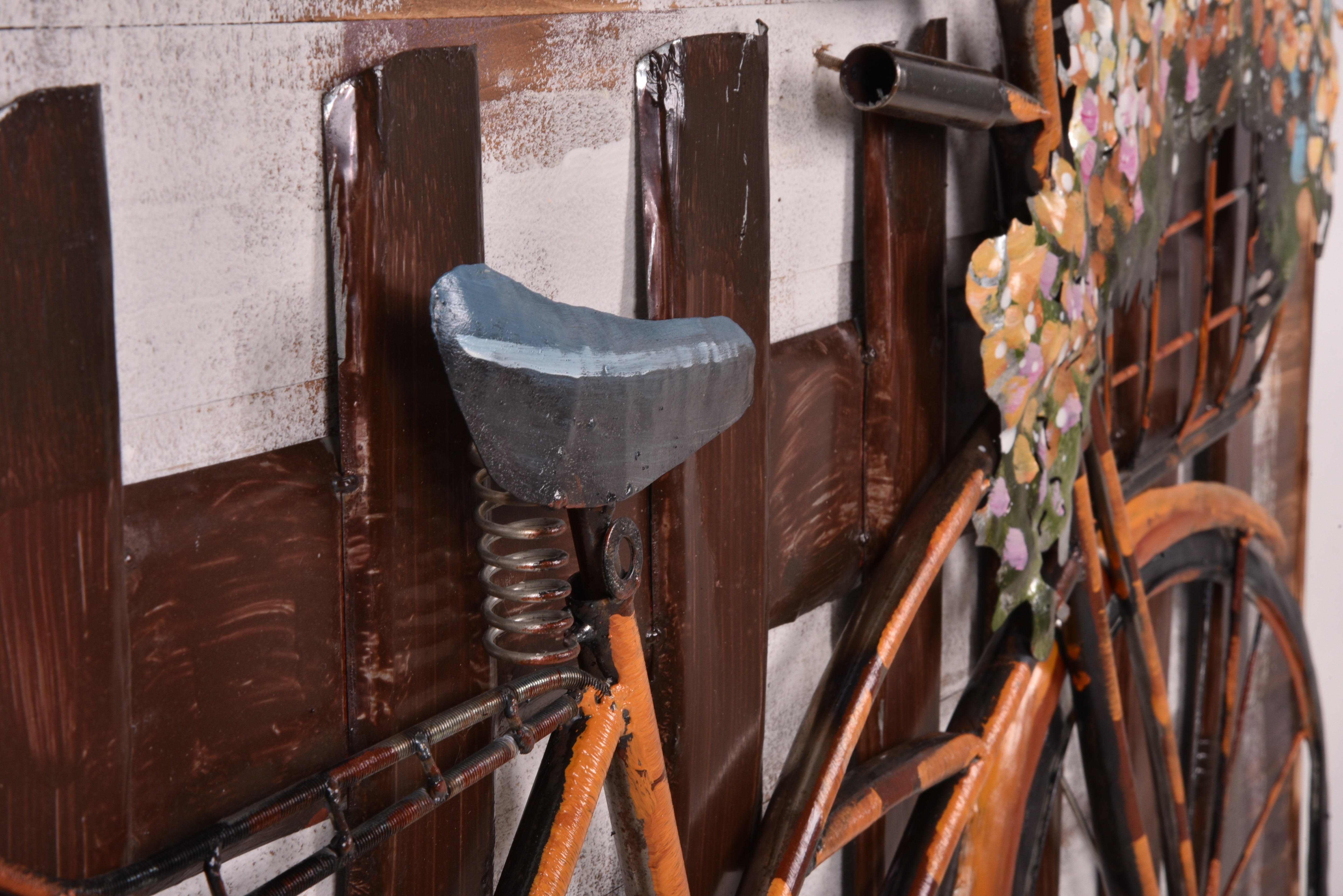 3D Metallbild Fahrrad Wandbild Wanddeko Metall-Kunstwerk Vintage Interia Home & Living