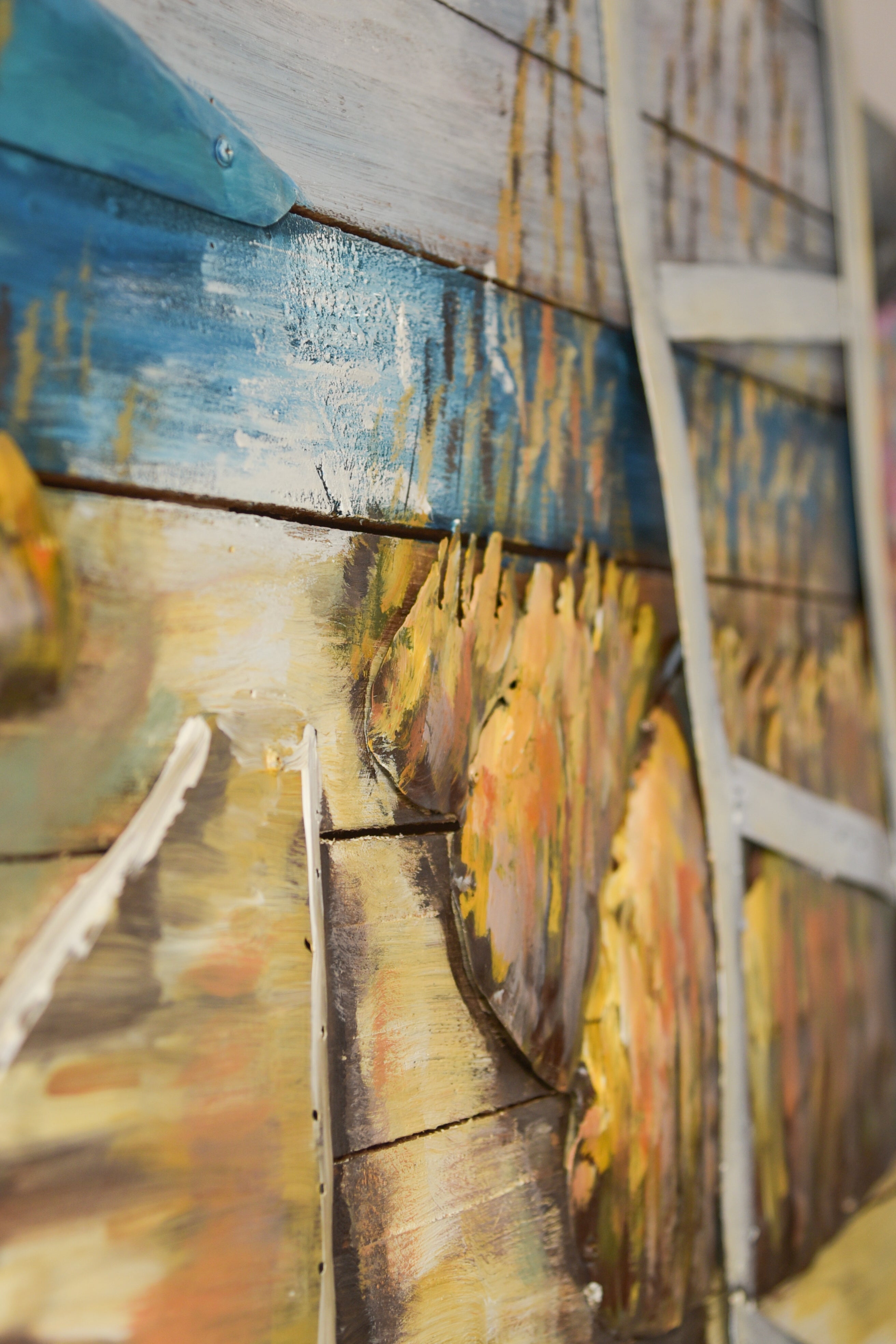 3D Metallbild Meerblick Wandbild maritim Metall-Wanddeko Strand-Bild bunt Interia Home & Living