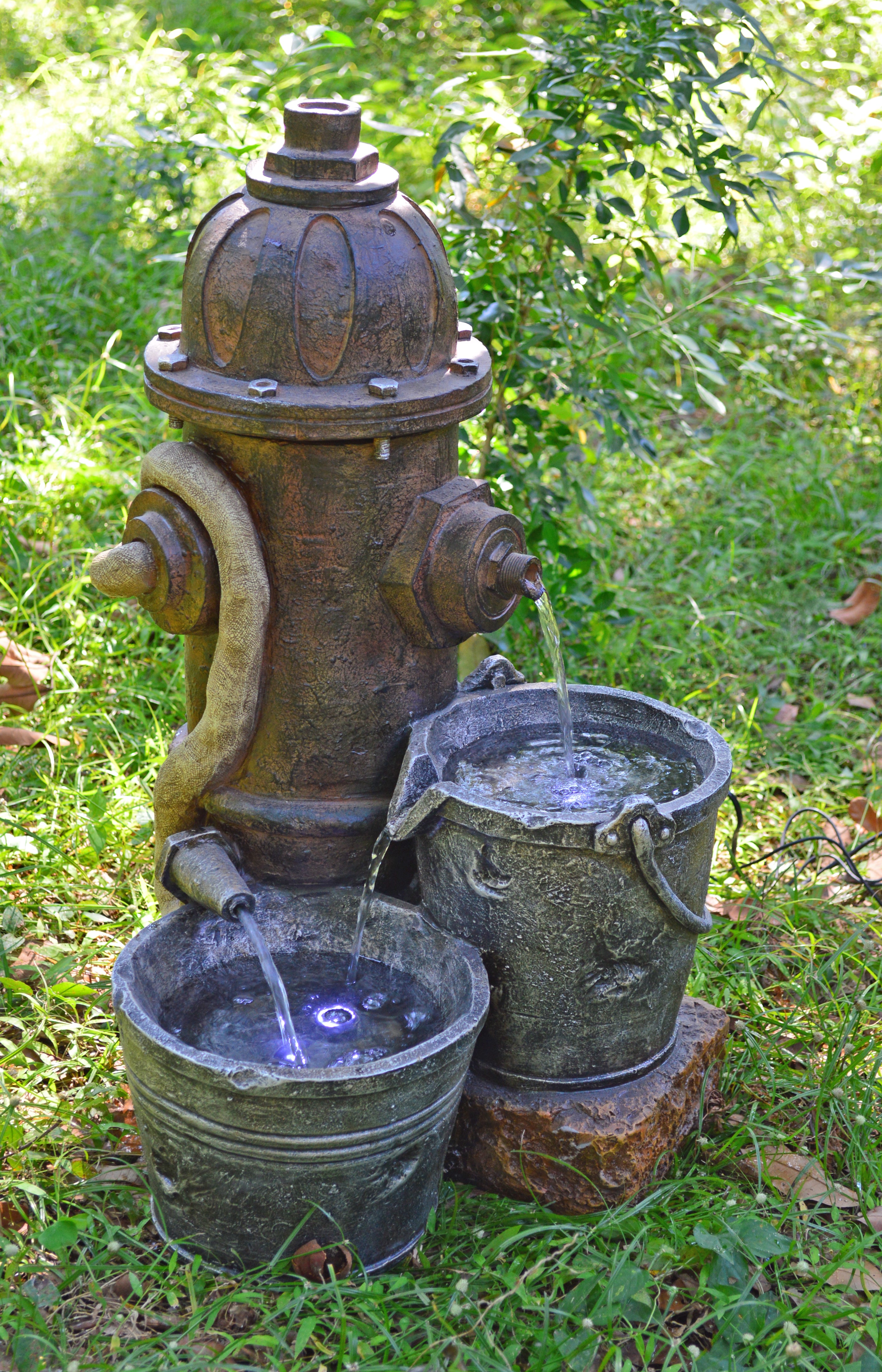 Gartenbrunnen HERMES Zierbrunnen Kaskadenbrunnen Wasserspiel Stein-Optik Garden Pleasure