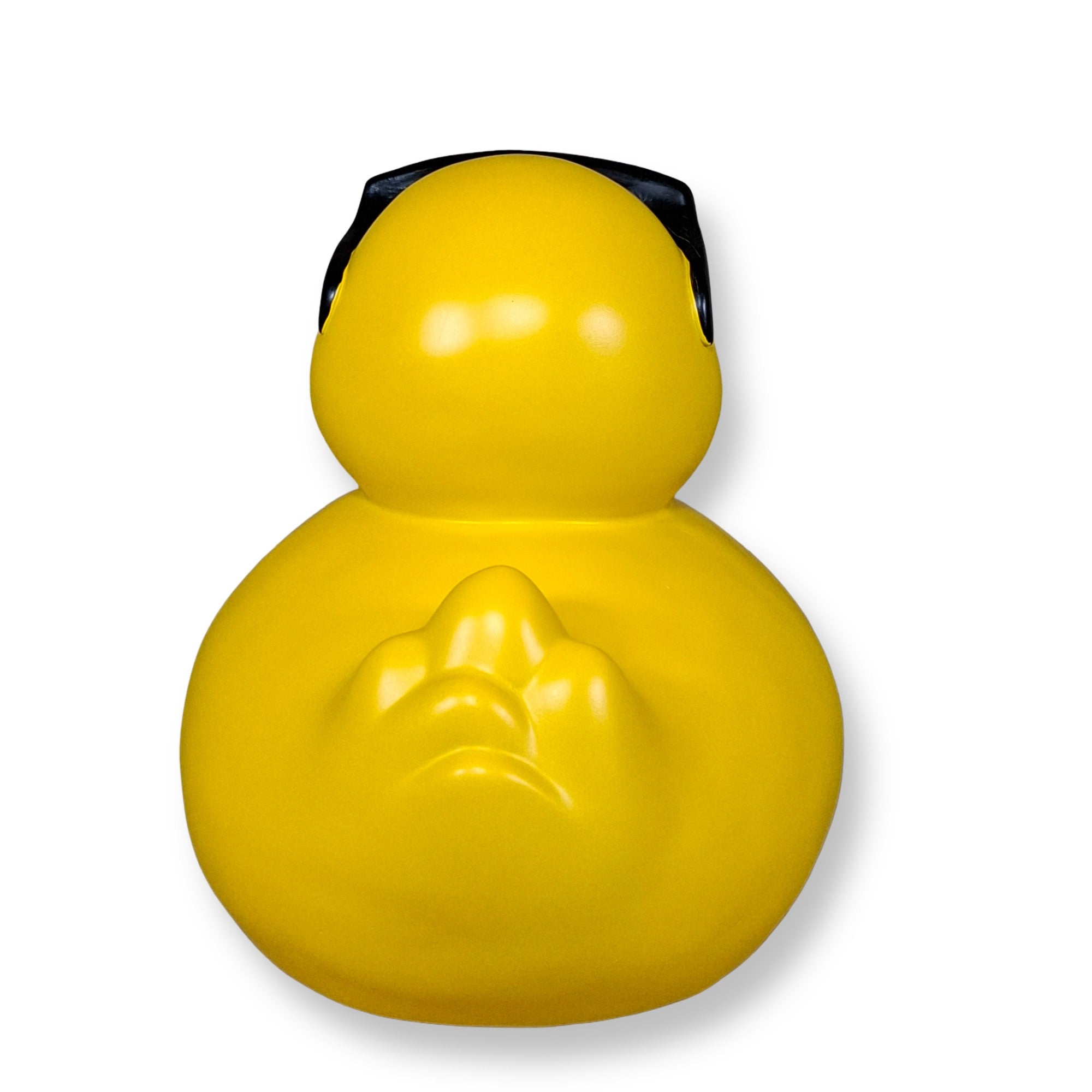 Deko Ente für den Garten – handbemalt, wetterfest, 25 cm – witzige Ente mit Sonnenbrille