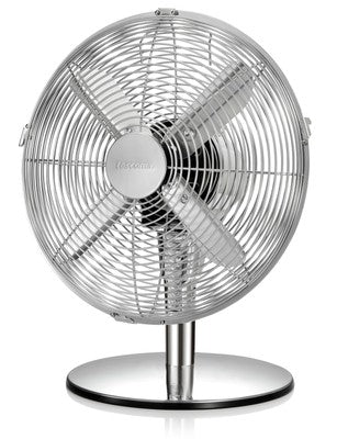 Tischventilator Tisch Ventilator Retro 35 cm Edelstahl Chrom Windmaschine Venti schwenkbar