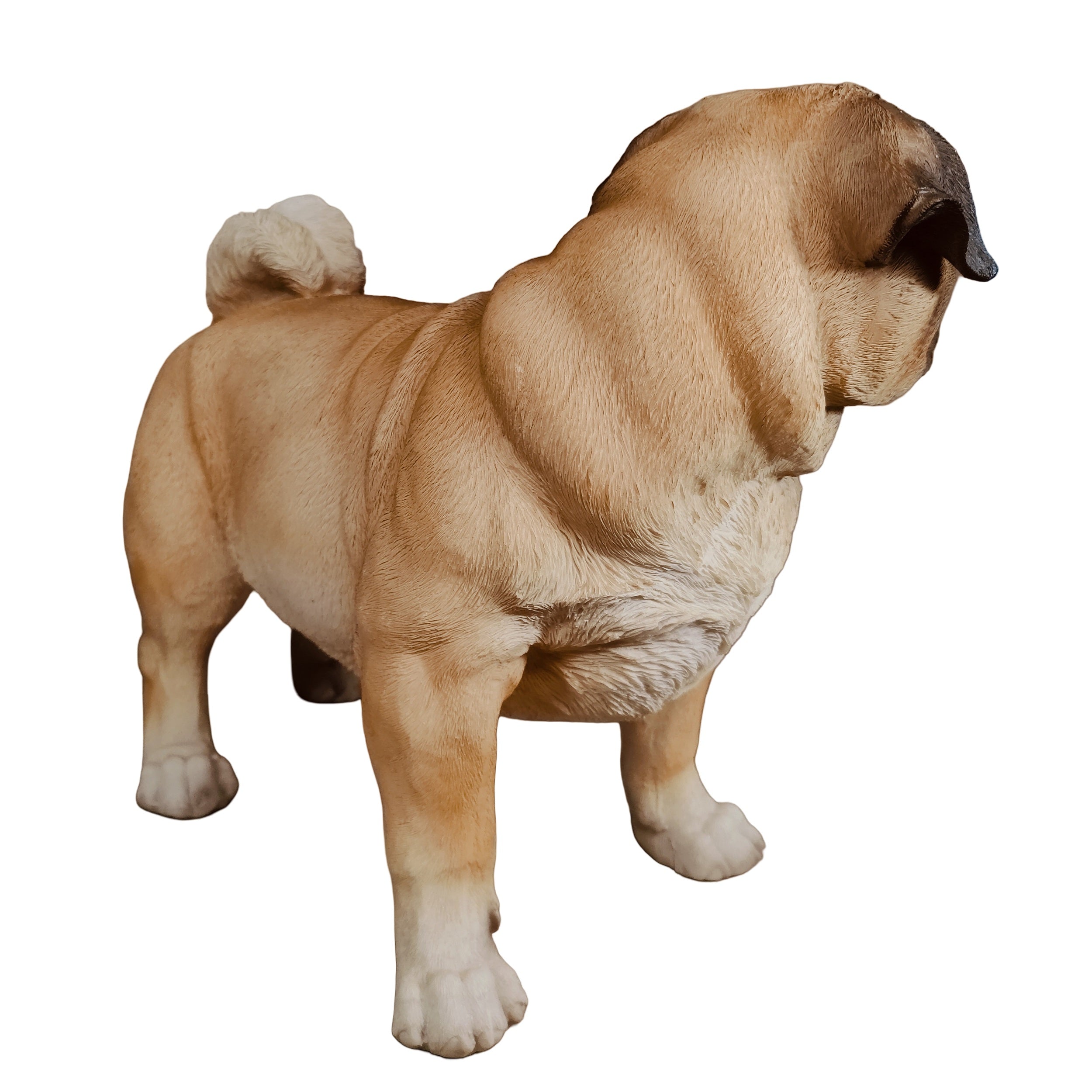 Mops Figur Hundefigur – Mops Deko Gartenfigur Hund Deko Hunde wie echt stehend oder sitzend