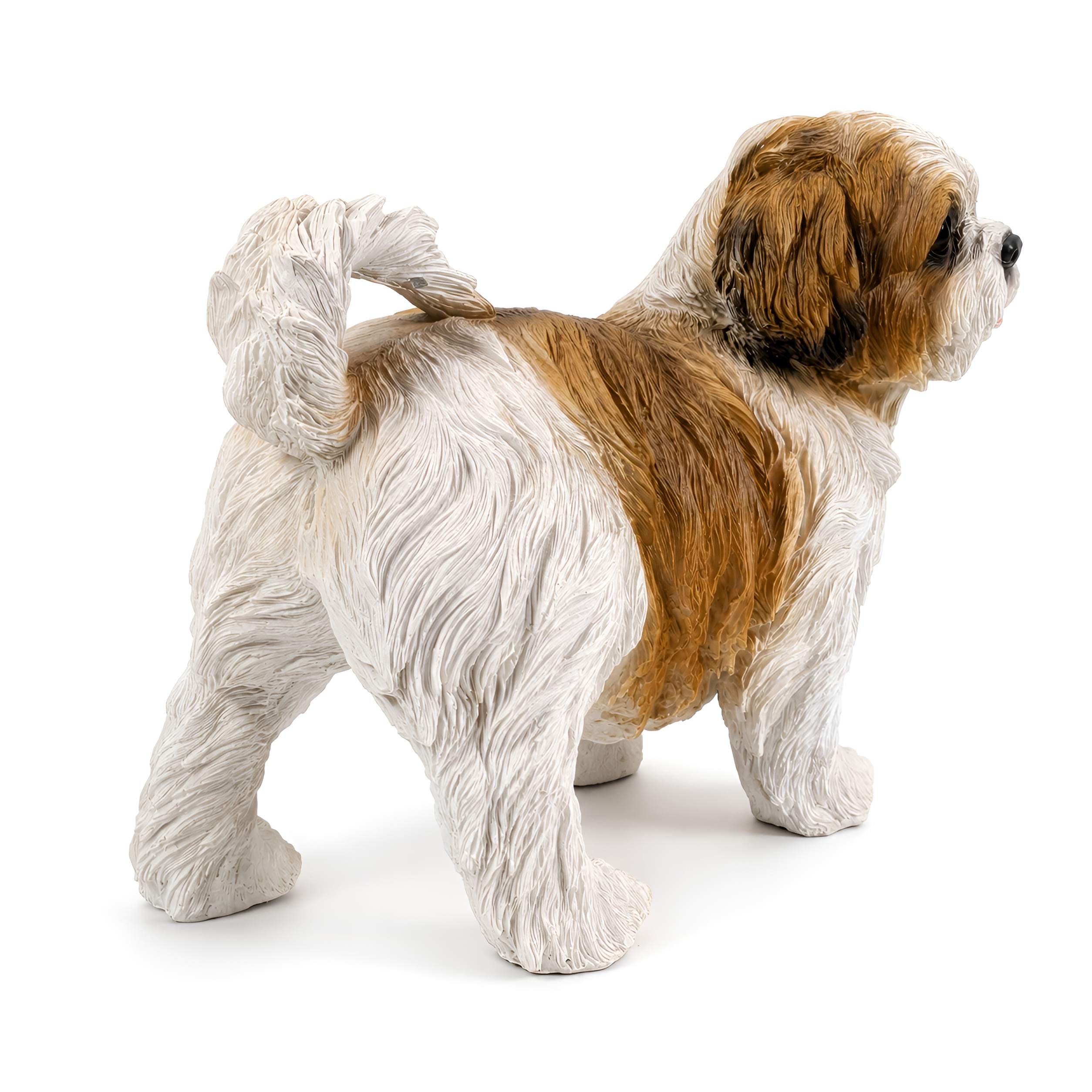 Shih Tzu Hundefigur lebensecht, Deko Hund für Haus & Garten in verschiedenen Größen, Farben & Posen