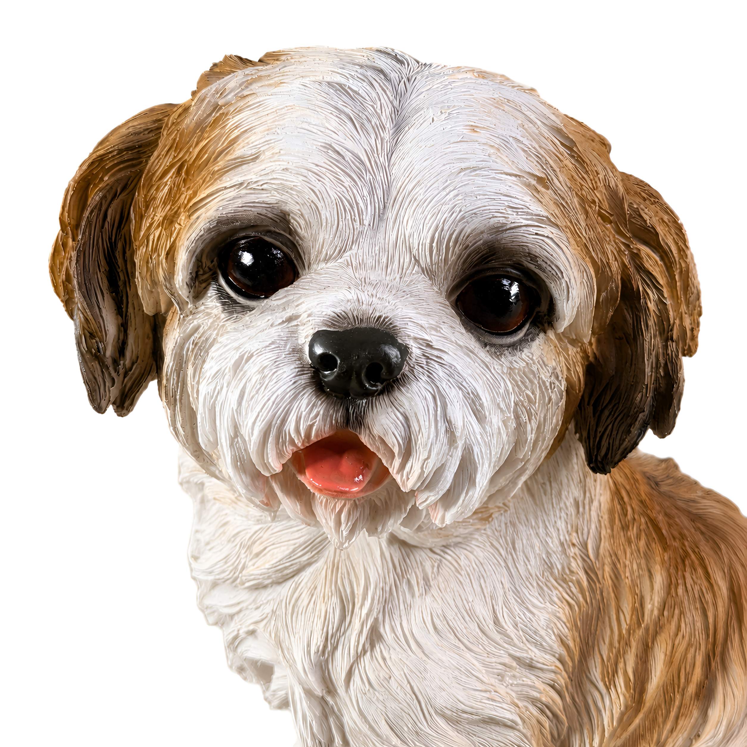 Shih Tzu Hundefigur lebensecht, Deko Hund für Haus & Garten in verschiedenen Größen, Farben & Posen