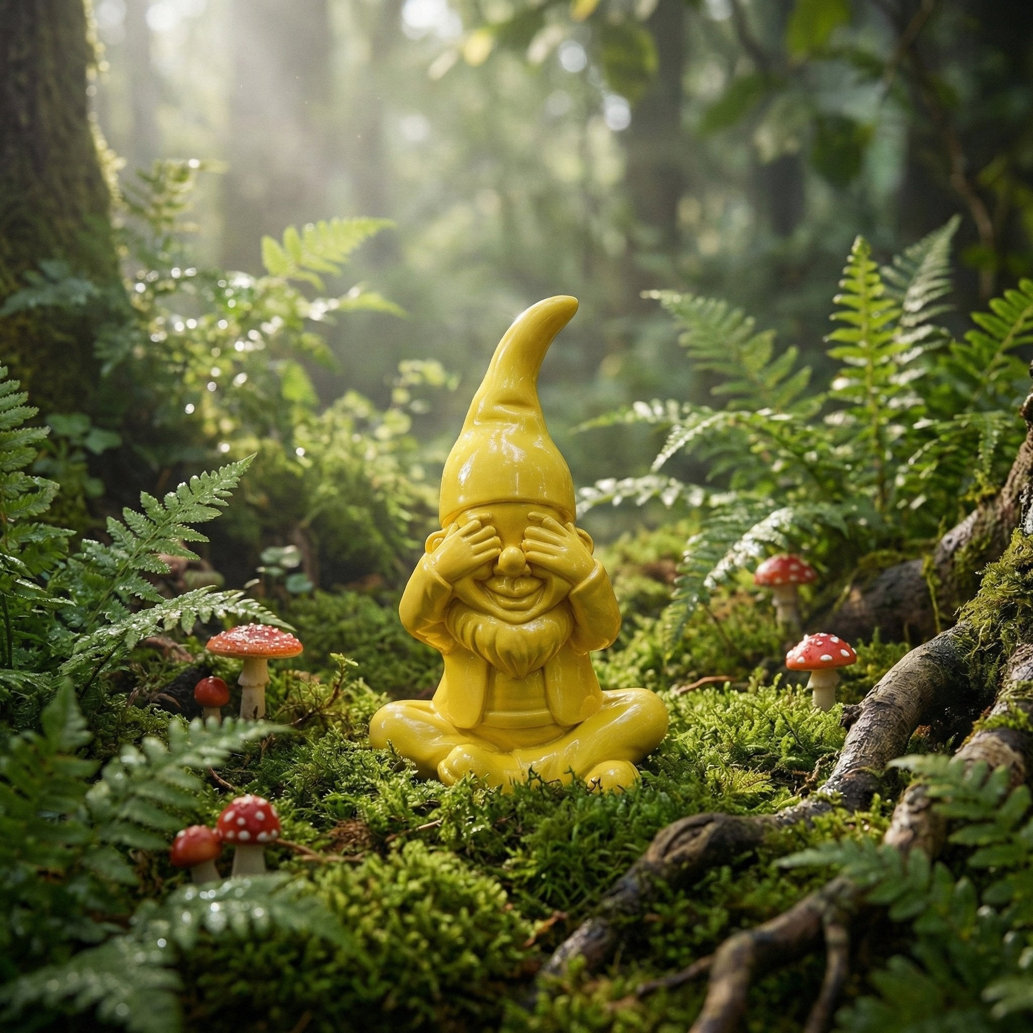 Gartenzwerg nichts sehen -GartenPoser- Zwerg Deko in Pastell Hochglanz 2 Größen 6 Farben (BlindPoser)