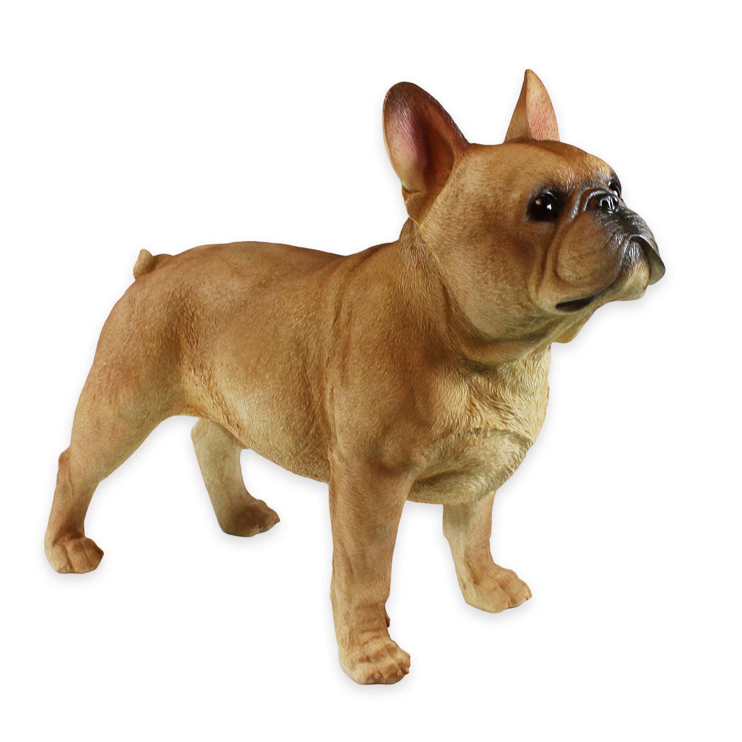 Hunde Figur Bulldogge Figur stehend | französische Bulldogge Deko Hundefiguren lebensecht