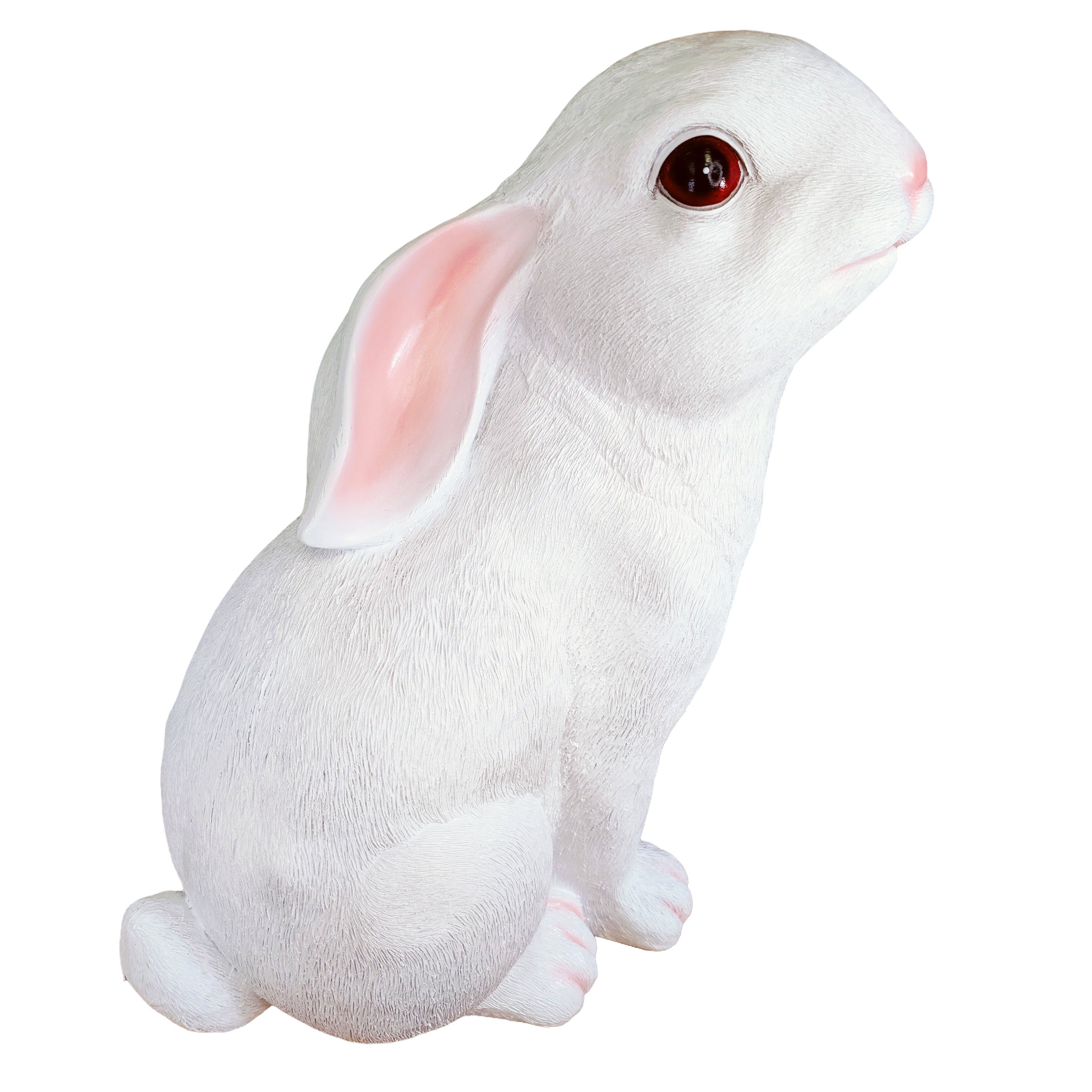 Hasenfigur weiß groß - Deko Hase als Osterdeko Hase für Garten & Zuhause, Kaninchen Figur wie echt