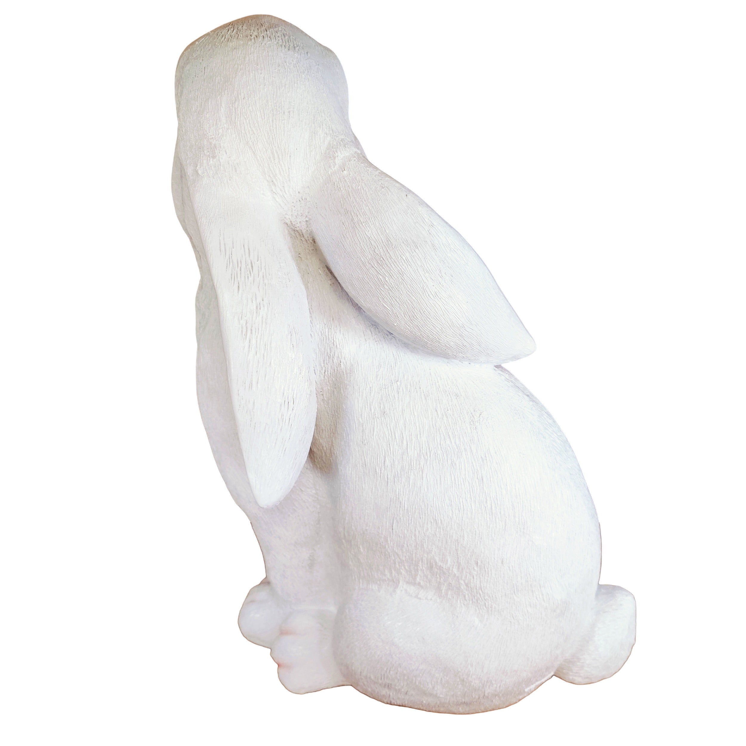 Hasenfigur weiß groß - Deko Hase als Osterdeko Hase für Garten & Zuhause, Kaninchen Figur wie echt